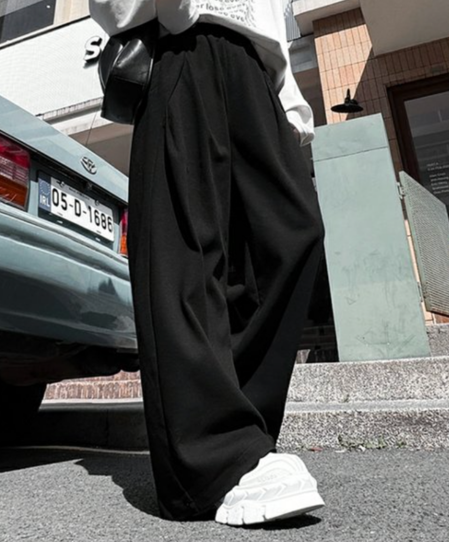 casual tuck wide pants EN2072