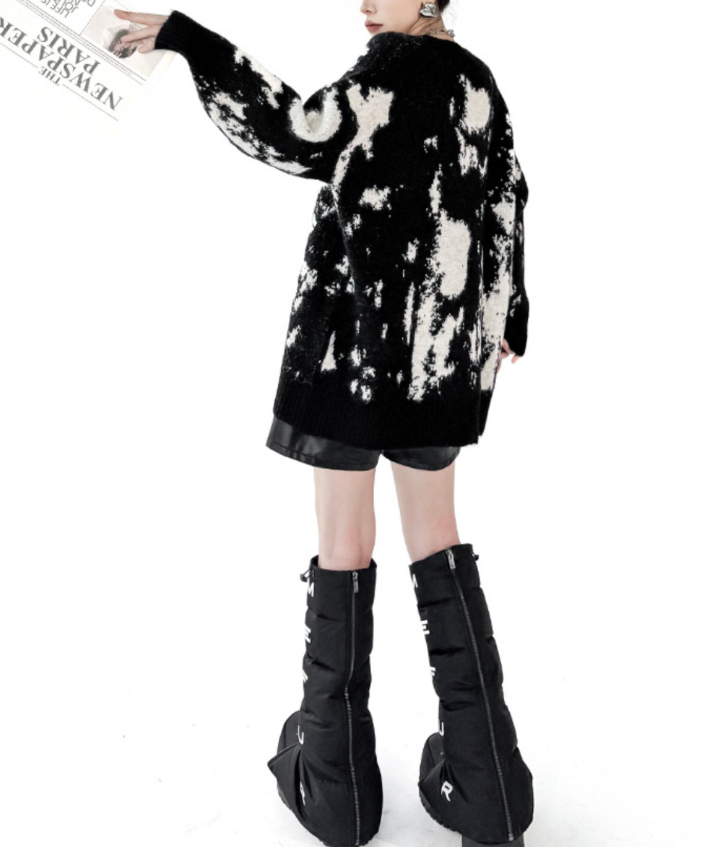 colorblock v-neck sweater EN2576