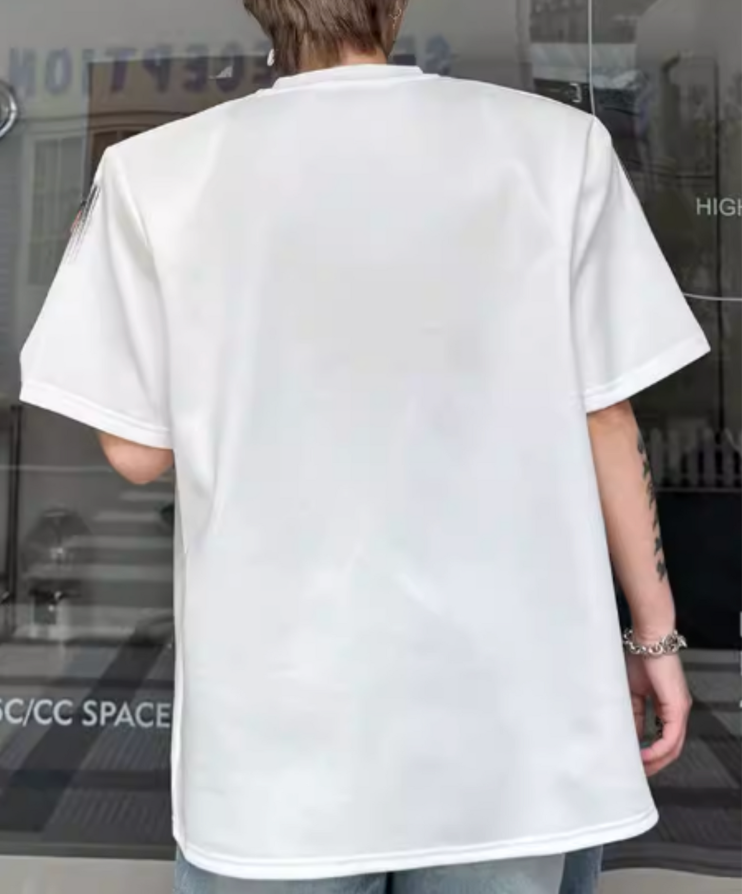 radial pattern short sleeves t-shirt EN2824