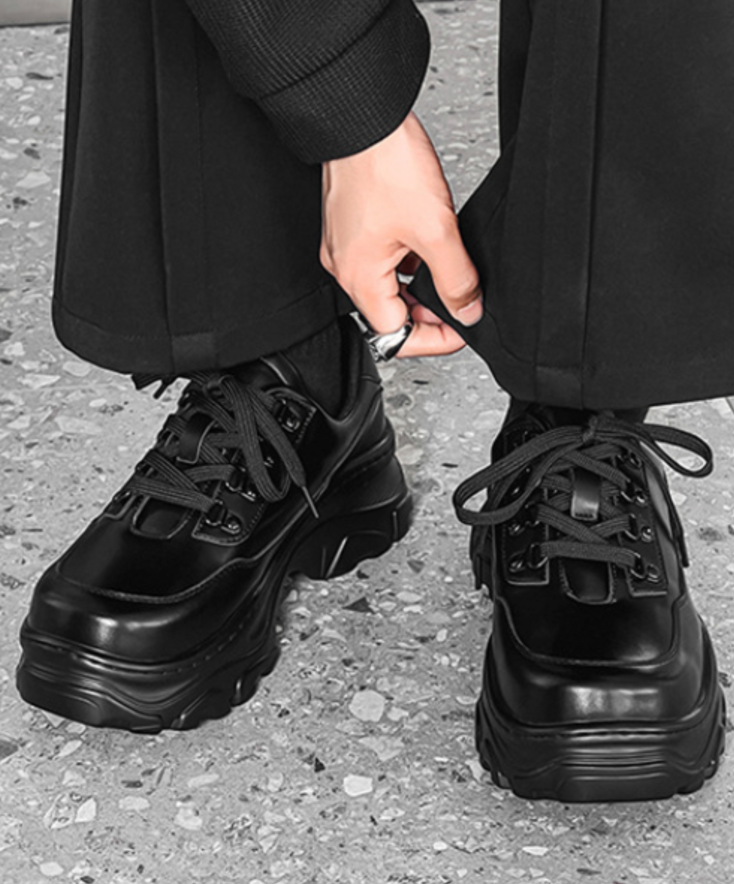 square toe lace-up casual shoes EN2499