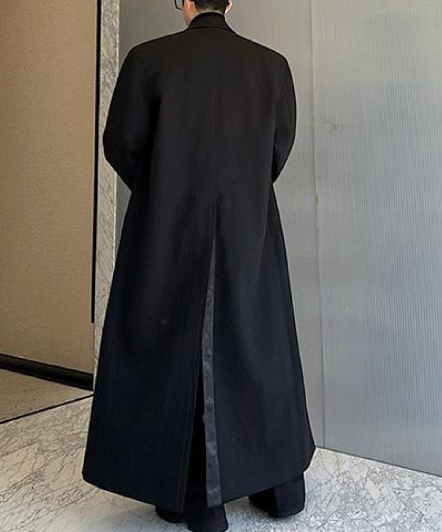 thick double-breasted long coat EN2509
