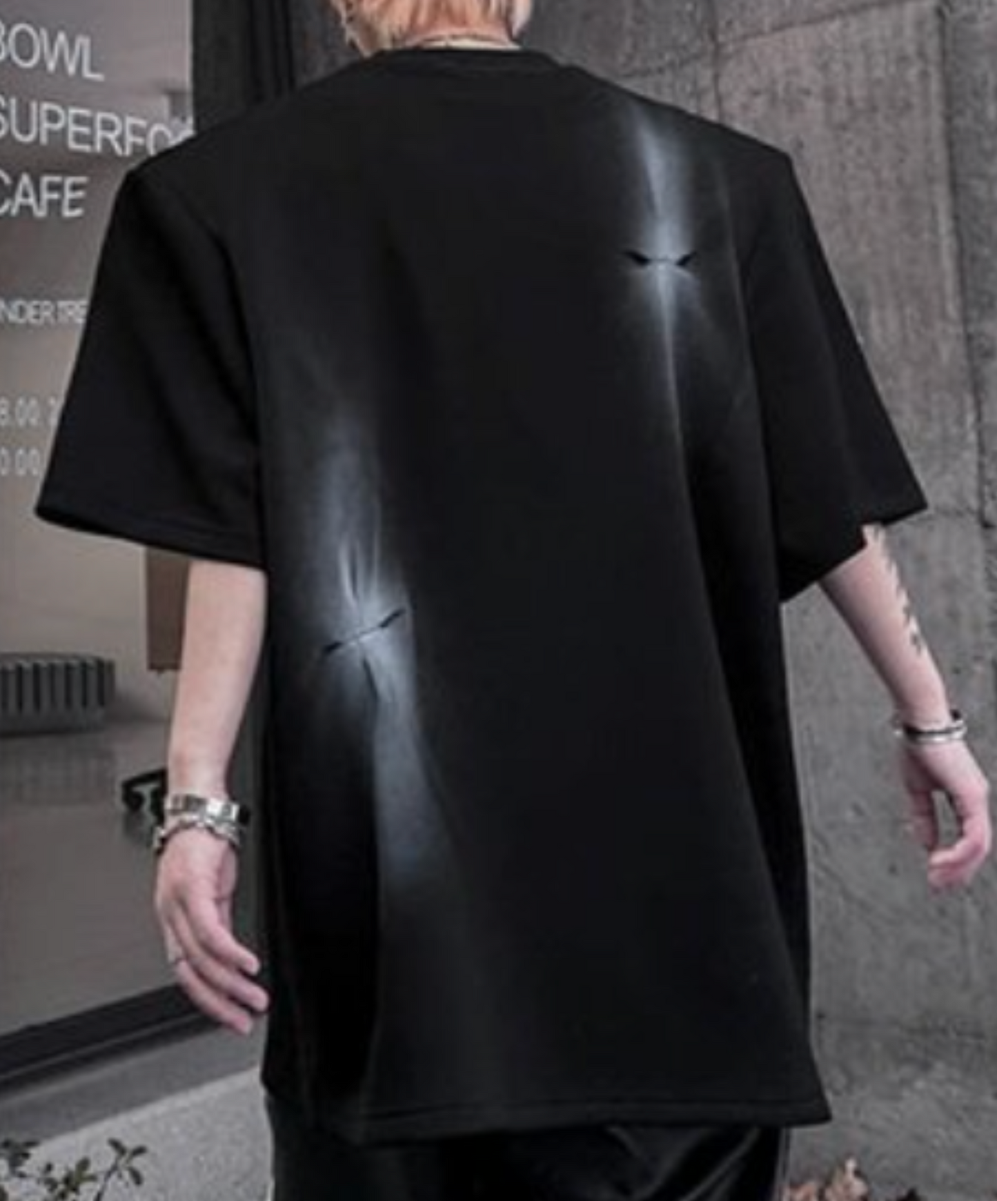 dark space-themed spray pattern t-shirt EN2097