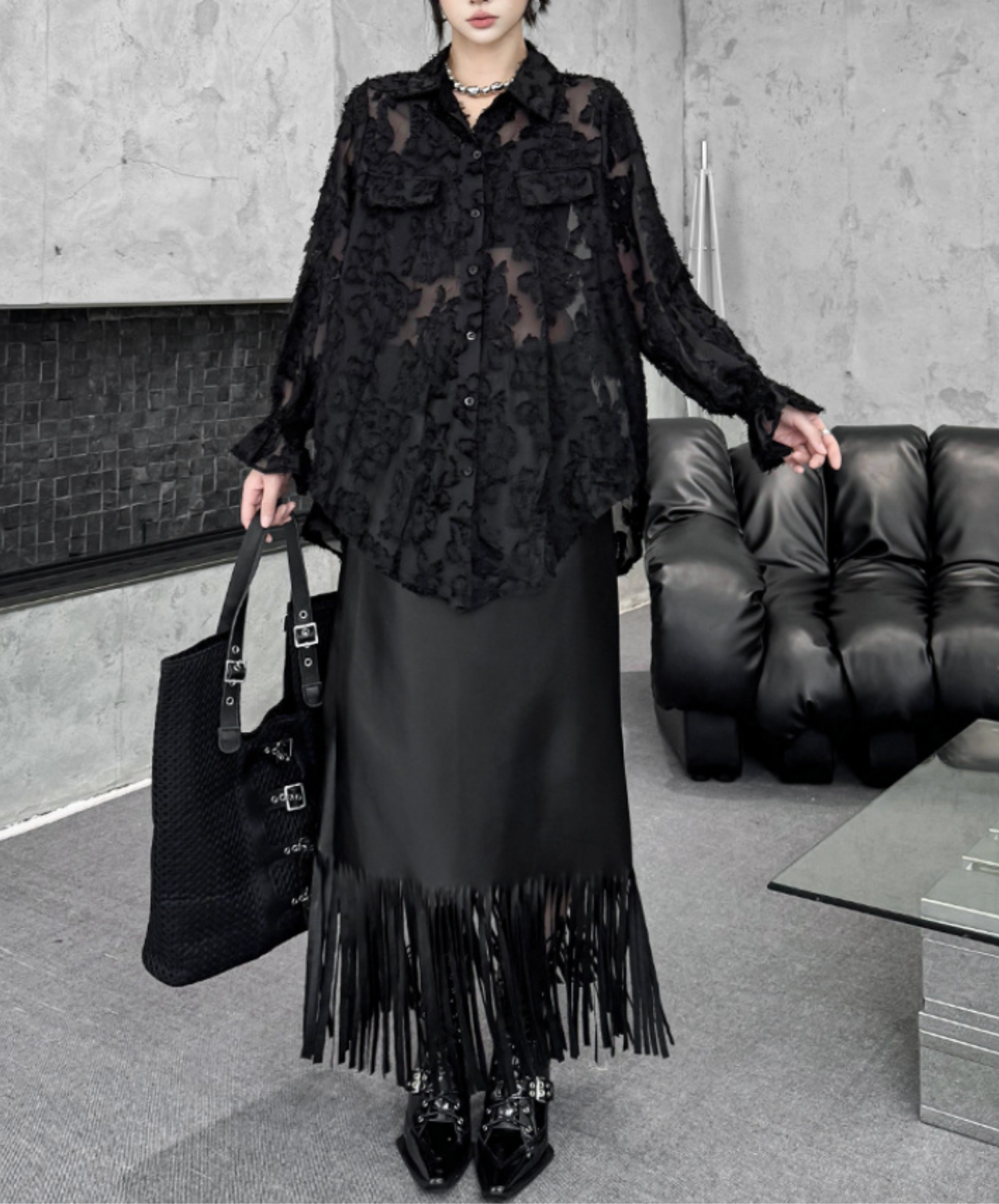 european style 3d floral pattern shirt EN2713