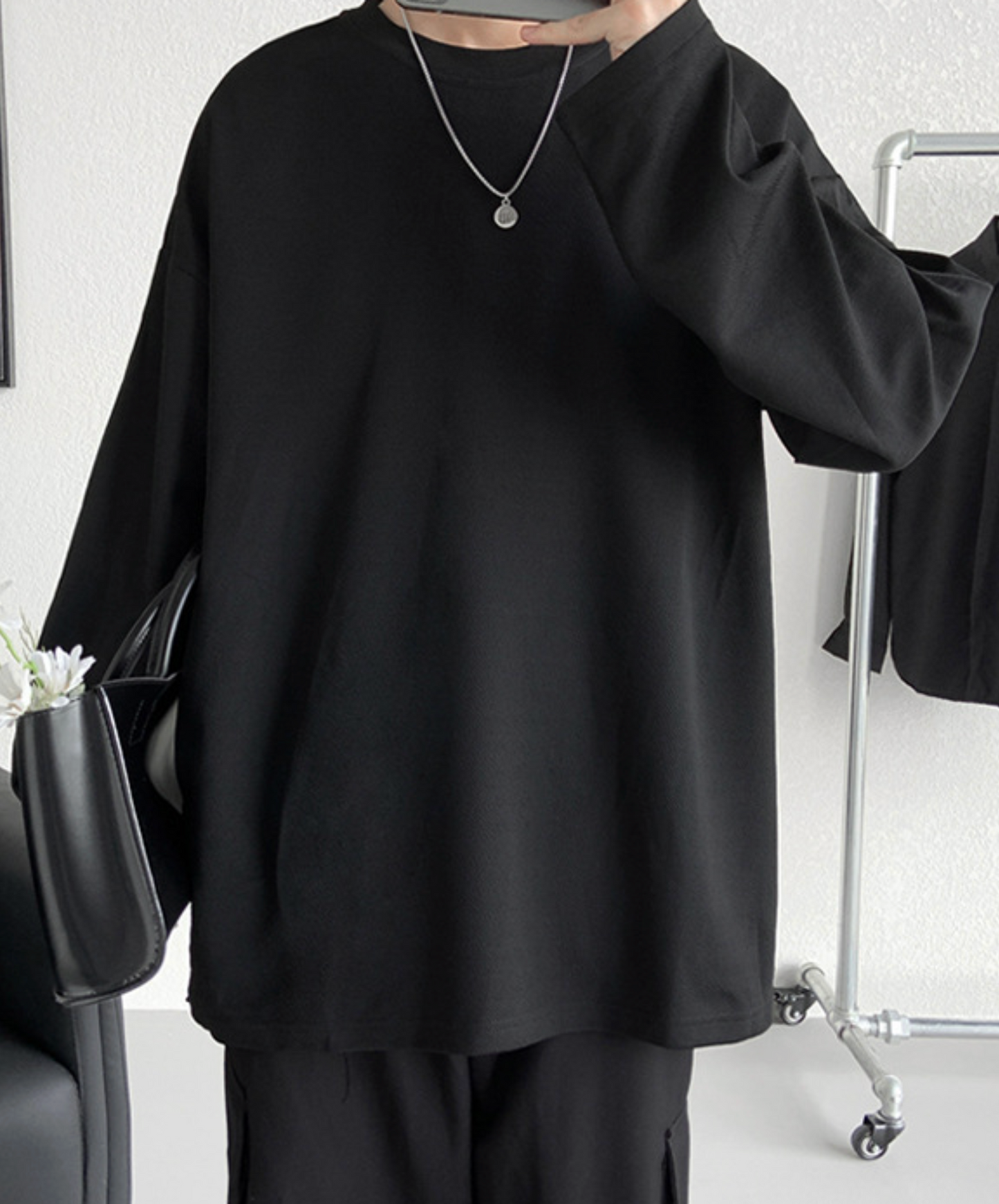 side buckle opening t-shirt EN2426