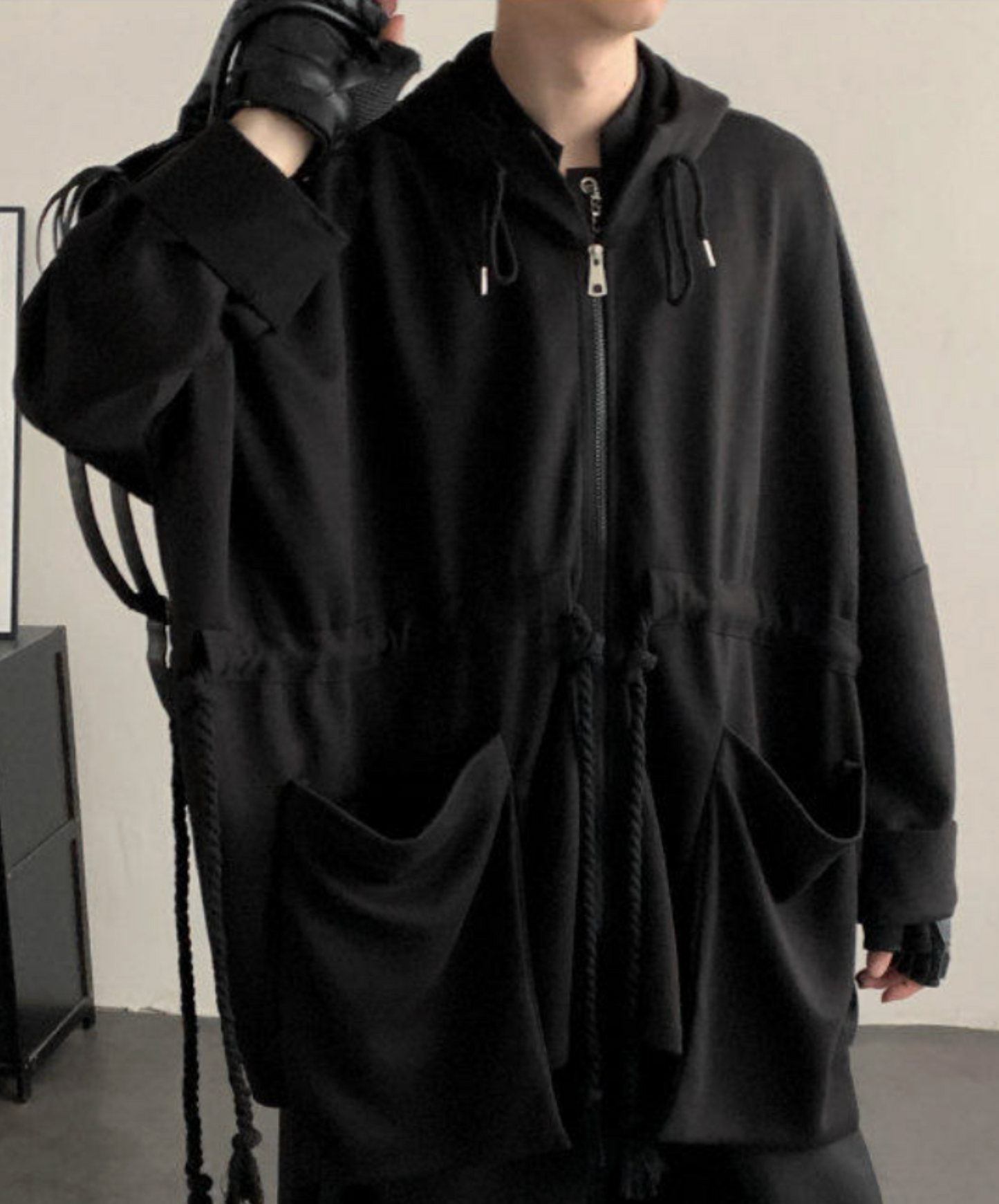 dark cape sweat over hoodie EN2634