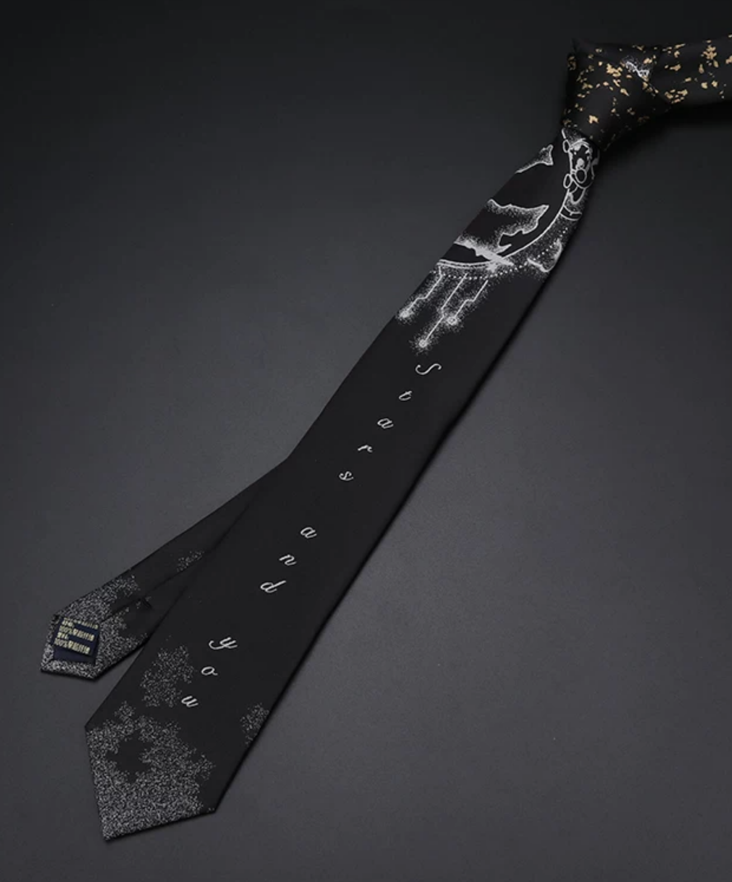 stardust cat design necktie EN2838