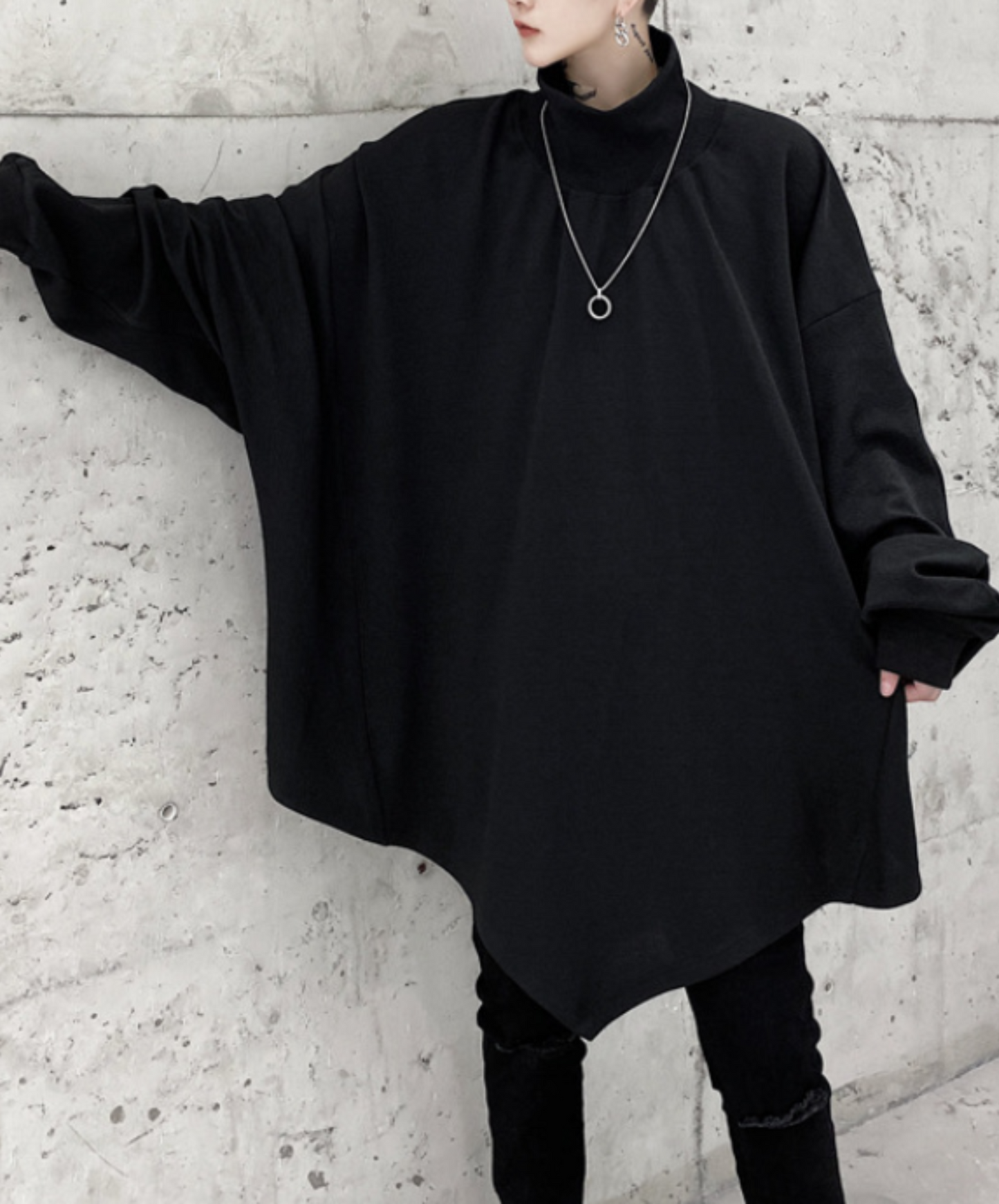 【style26】dark mode outfit set EN983（ sweatshirts + skirt set）