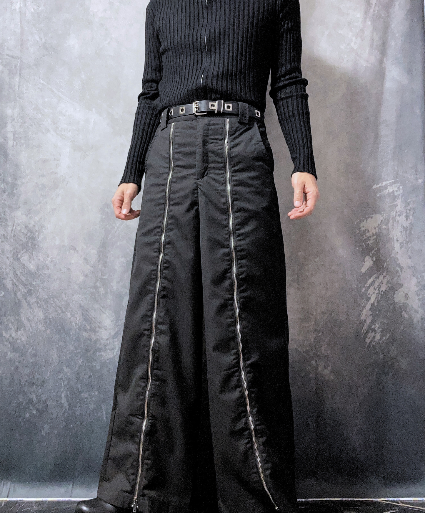 【style64】dark mode outfit set EN1883（jacket + sweater + pants set）