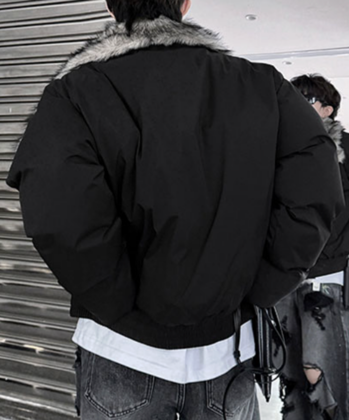 padded mink look jacket EN2594