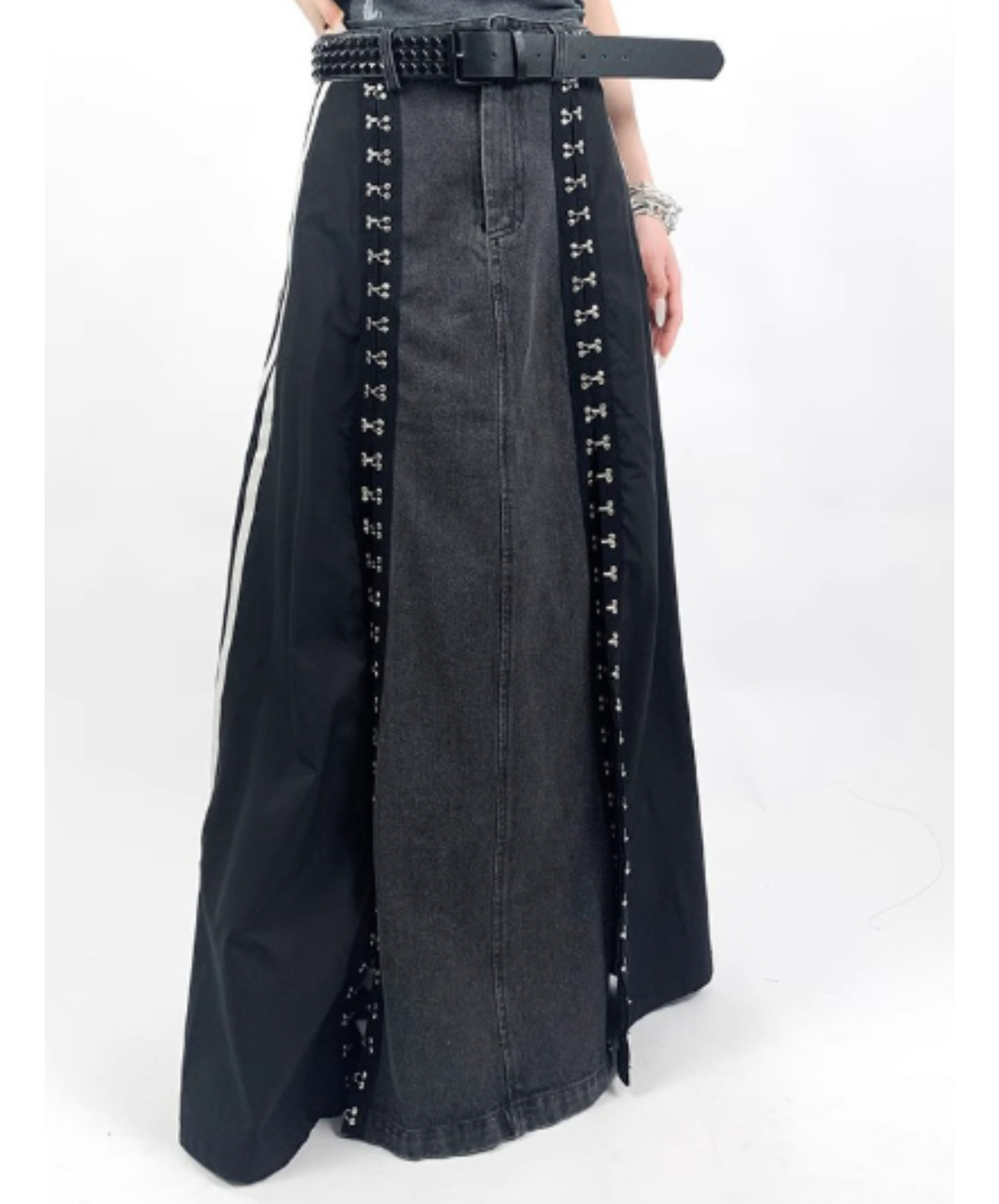 hook slit design long skirt EN2944