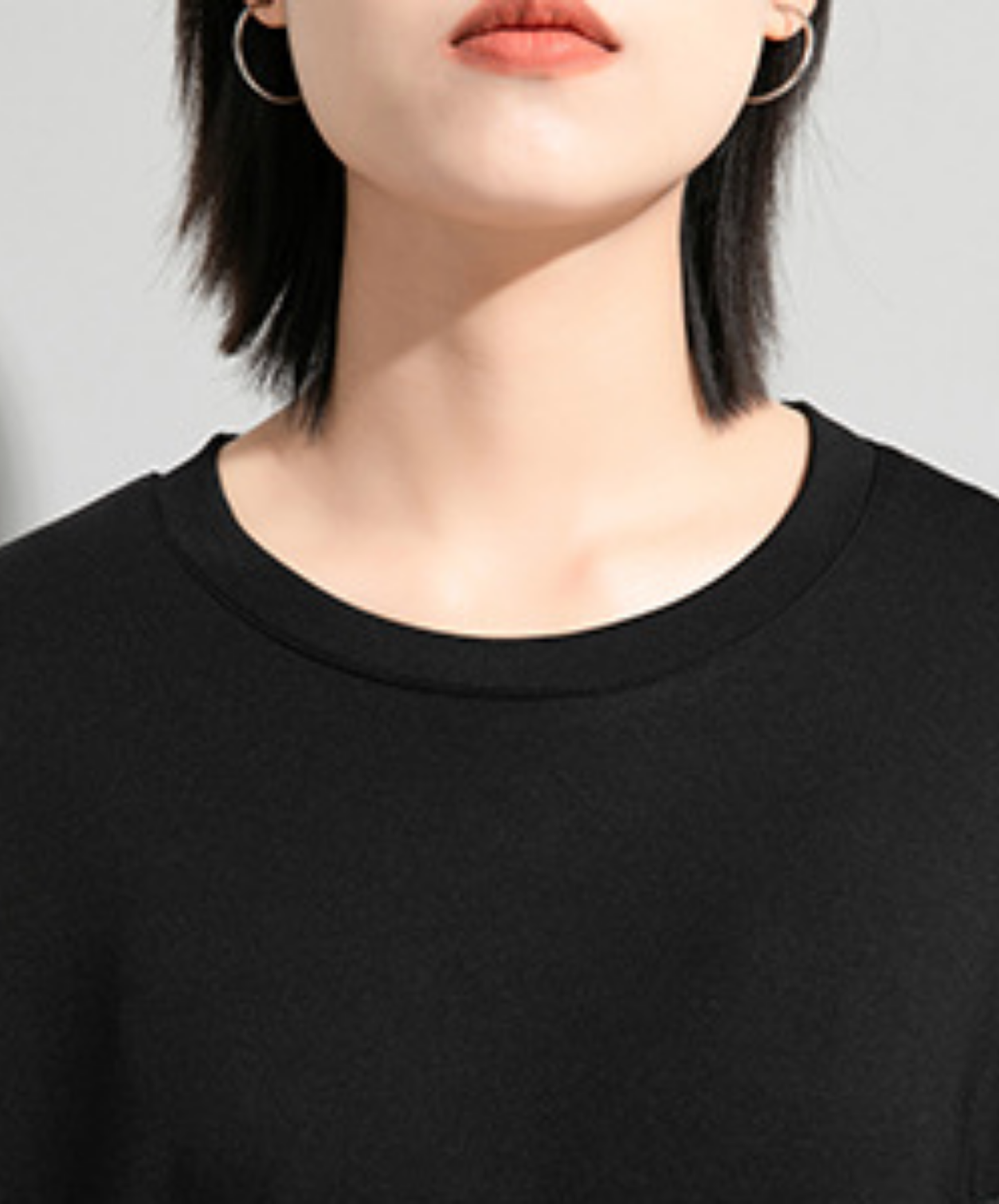 zipper line patching t-shirt EN2868