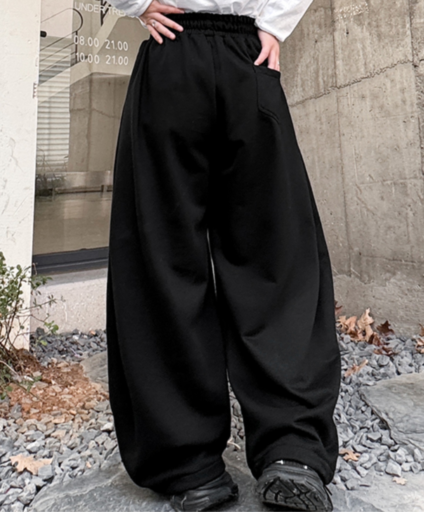 casual volume silhouette sweatshirt wide pants EN2101