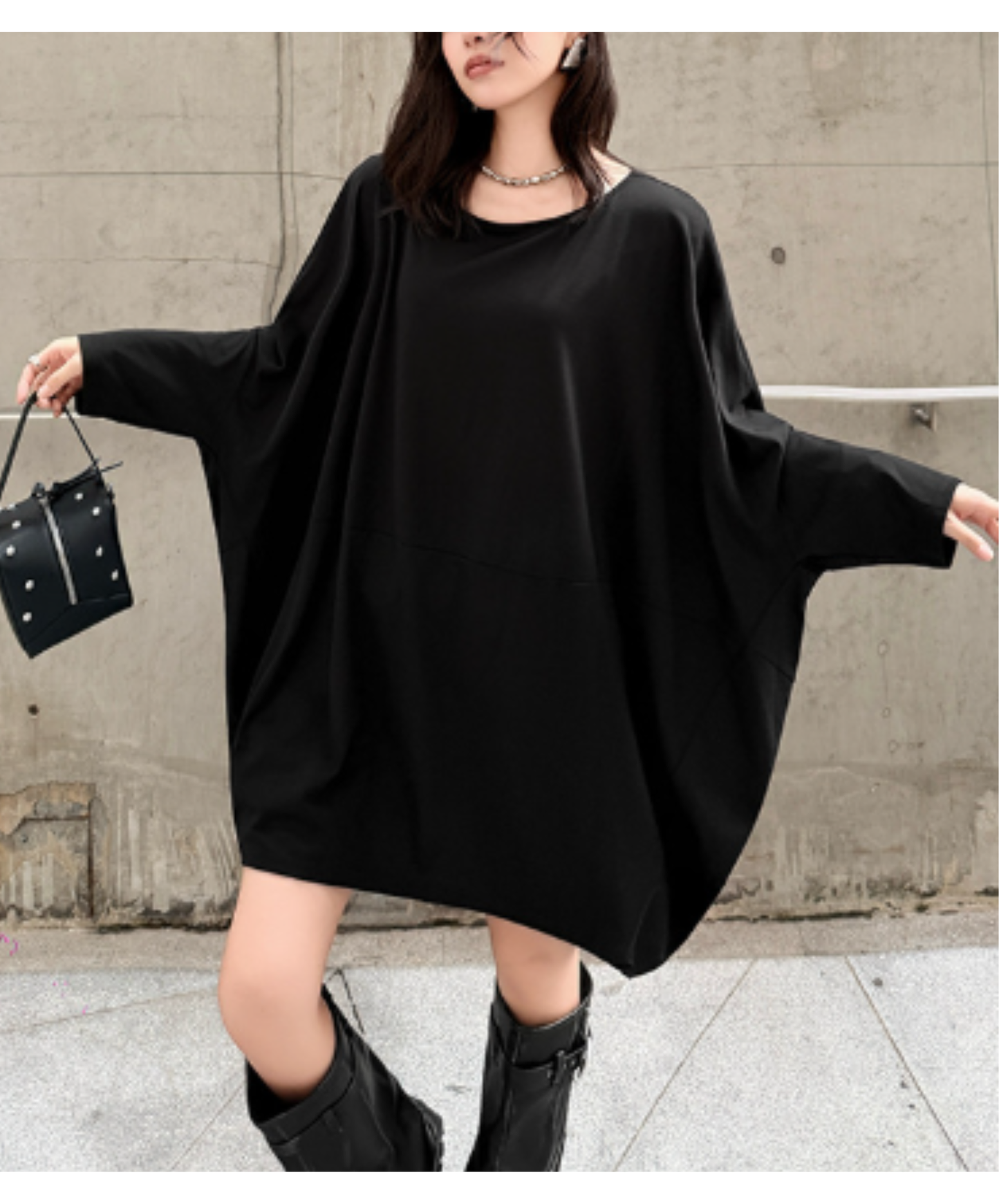 dolman-sleeve mid-length t-shirt EN3002