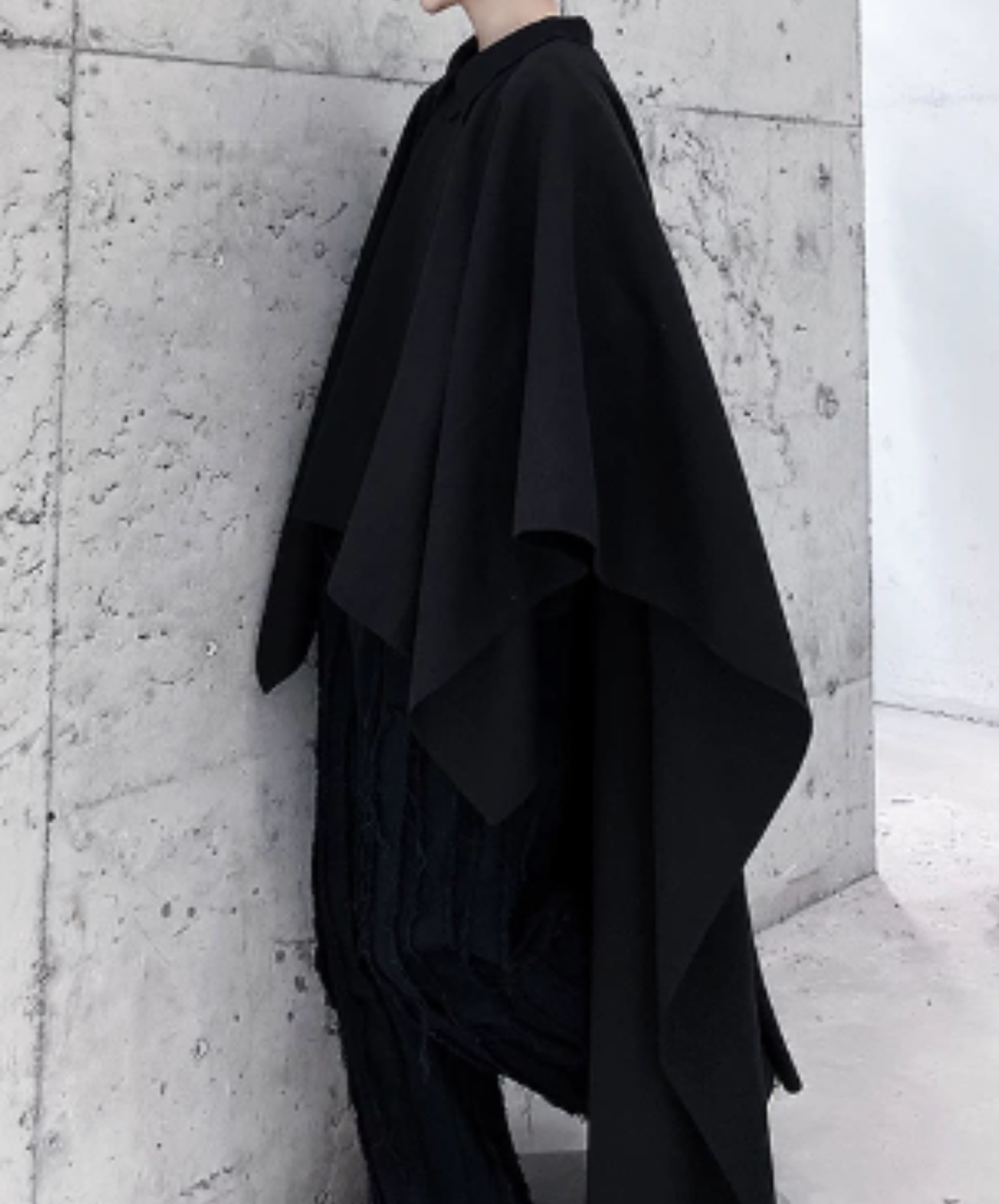 dark long bat cape shirt EN3021