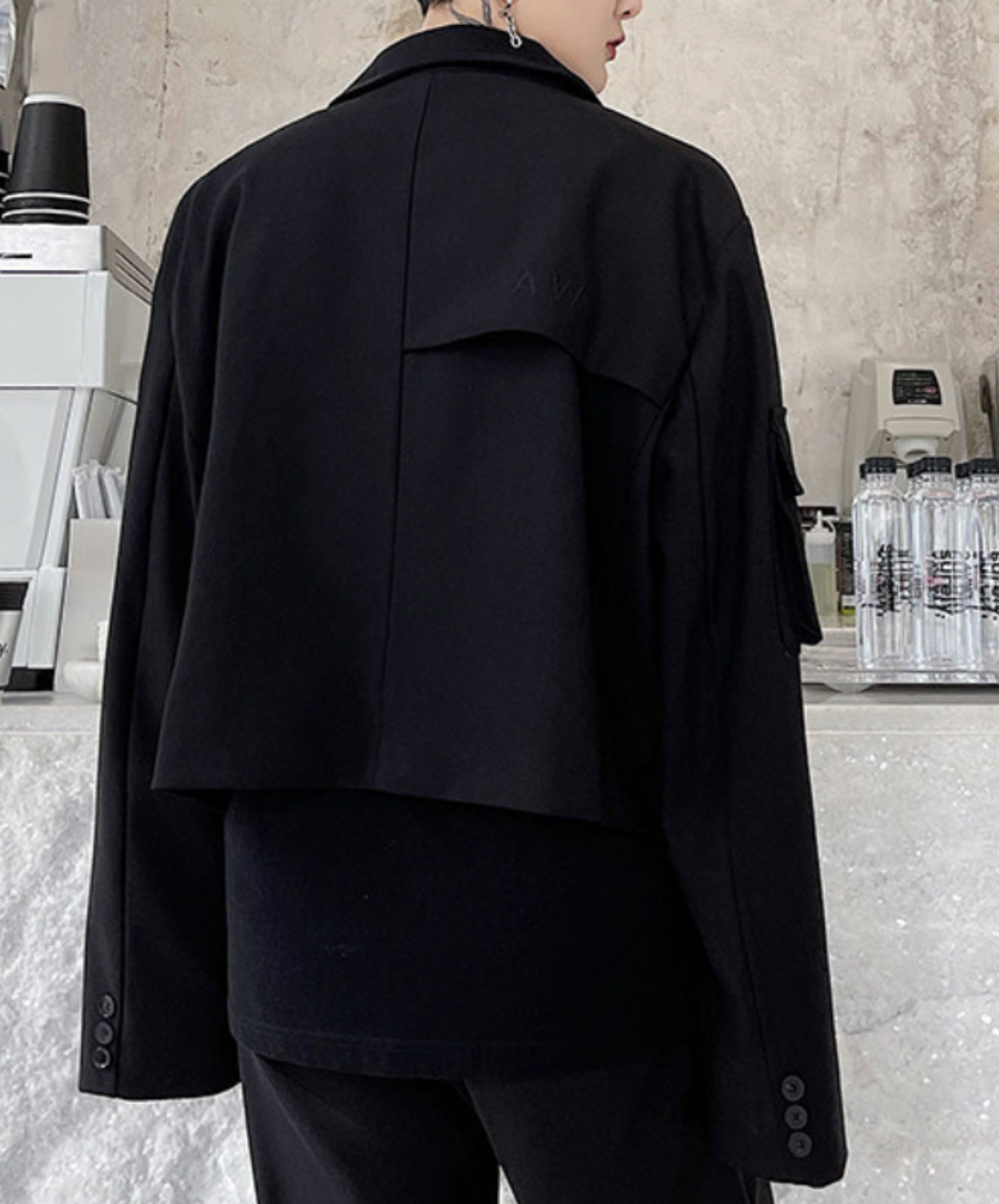 dark short blazer style jacket EN2672