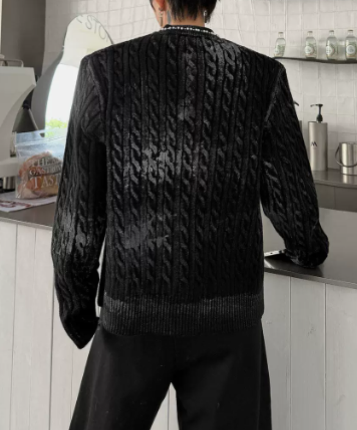 cable-knit with a distressed finish sweater EN3241