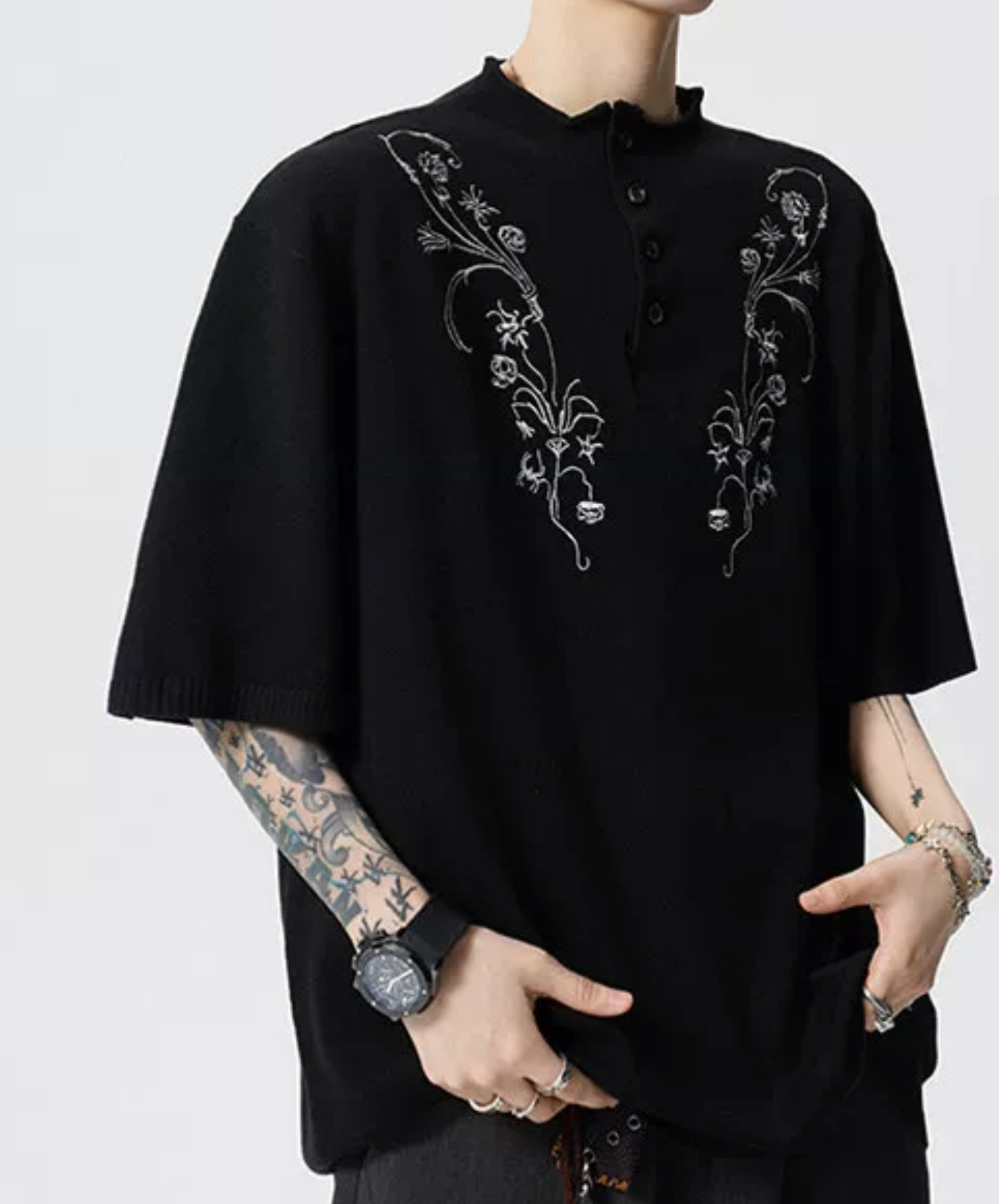 floral embroidered t-shirt EN2858