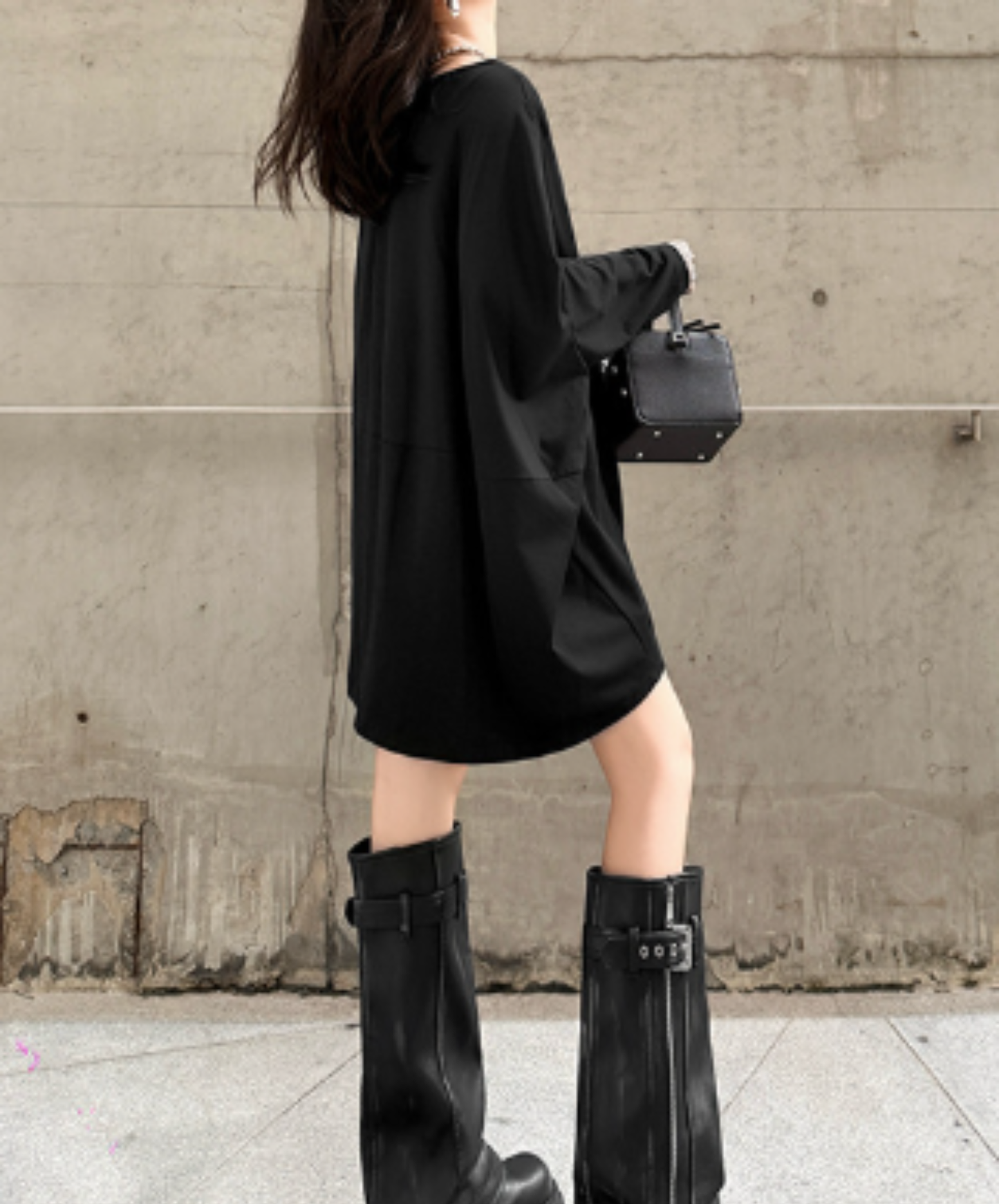 dolman-sleeve mid-length t-shirt EN3002