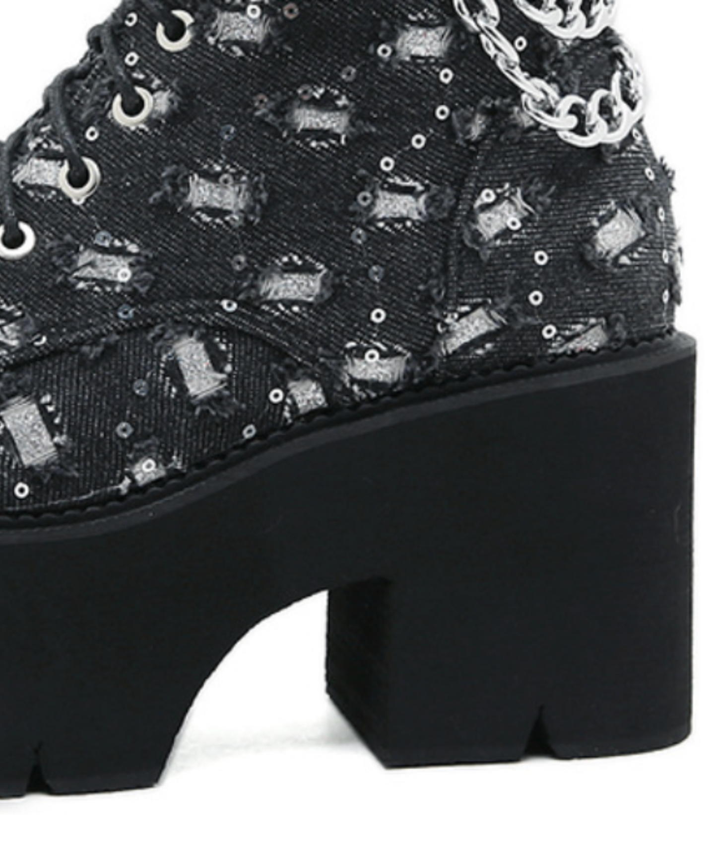 square hole ring chain boots EN2611