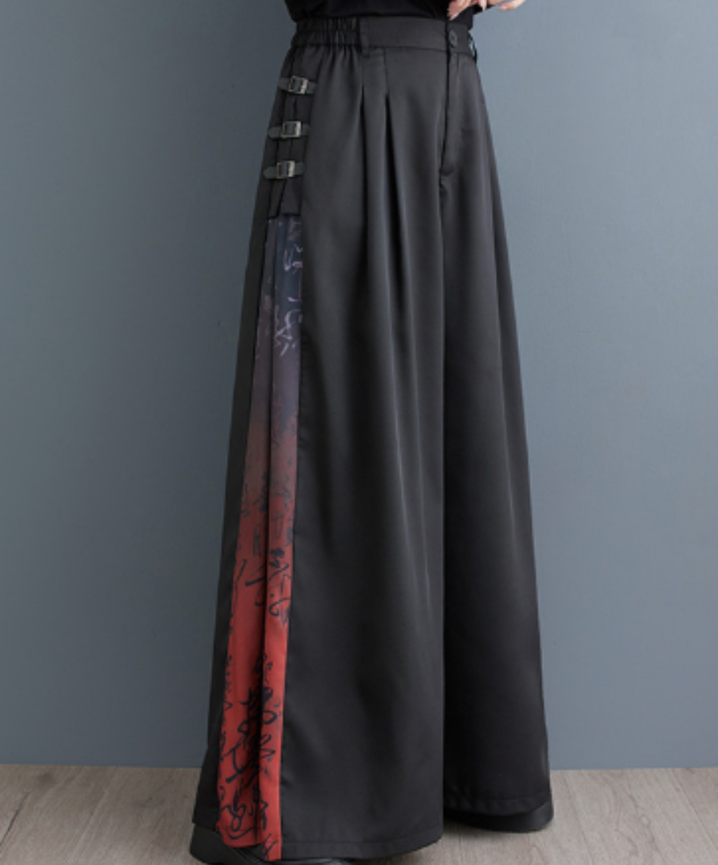 color print side parts hakama pants EN2001