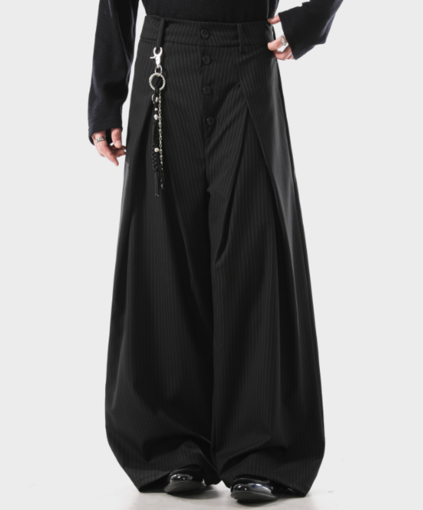 retro pleated design pants EN2640