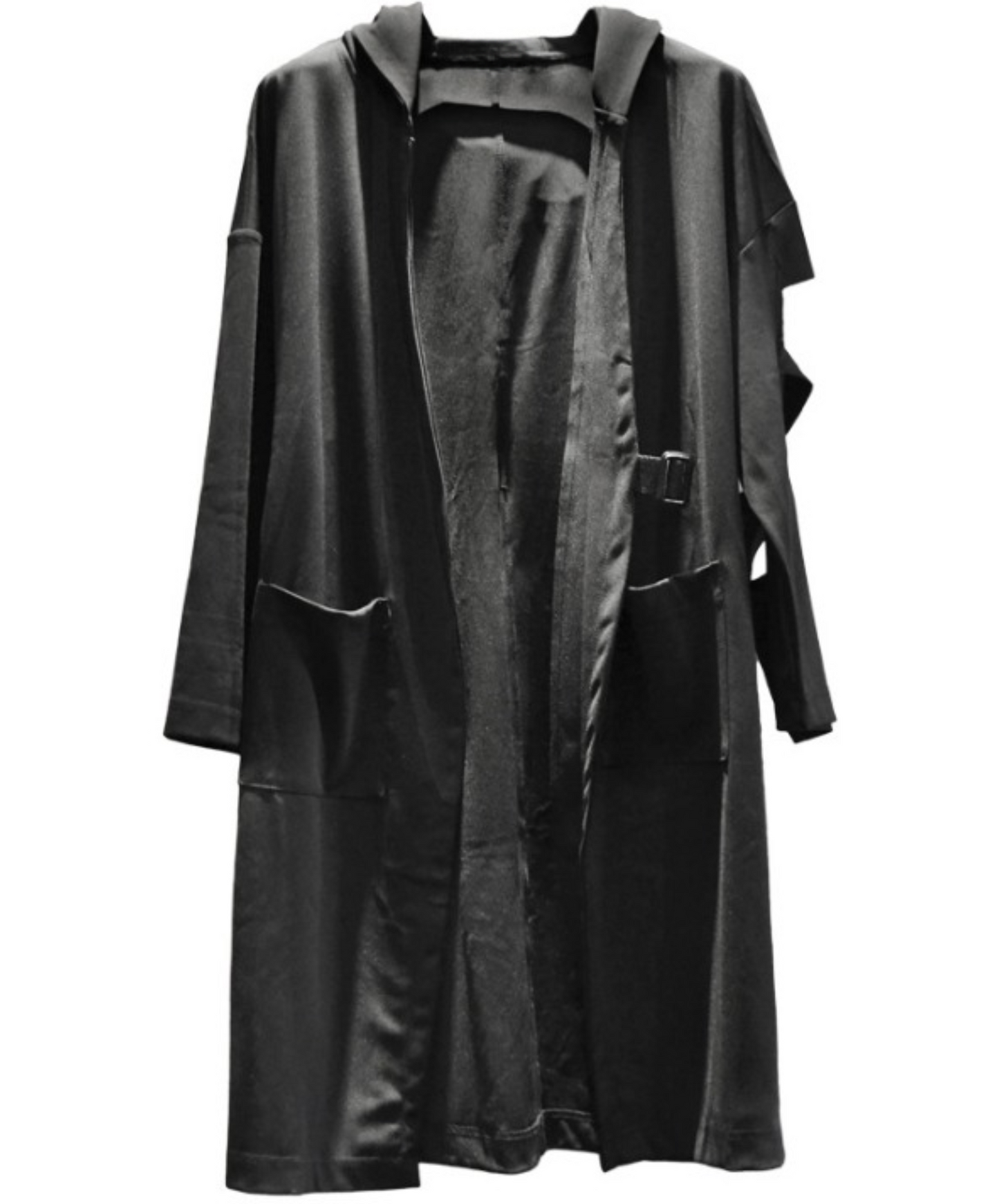 dark long belt hoodie EN952