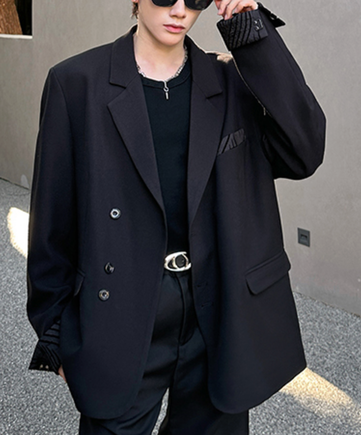 patchwork oversized jacket EN2493