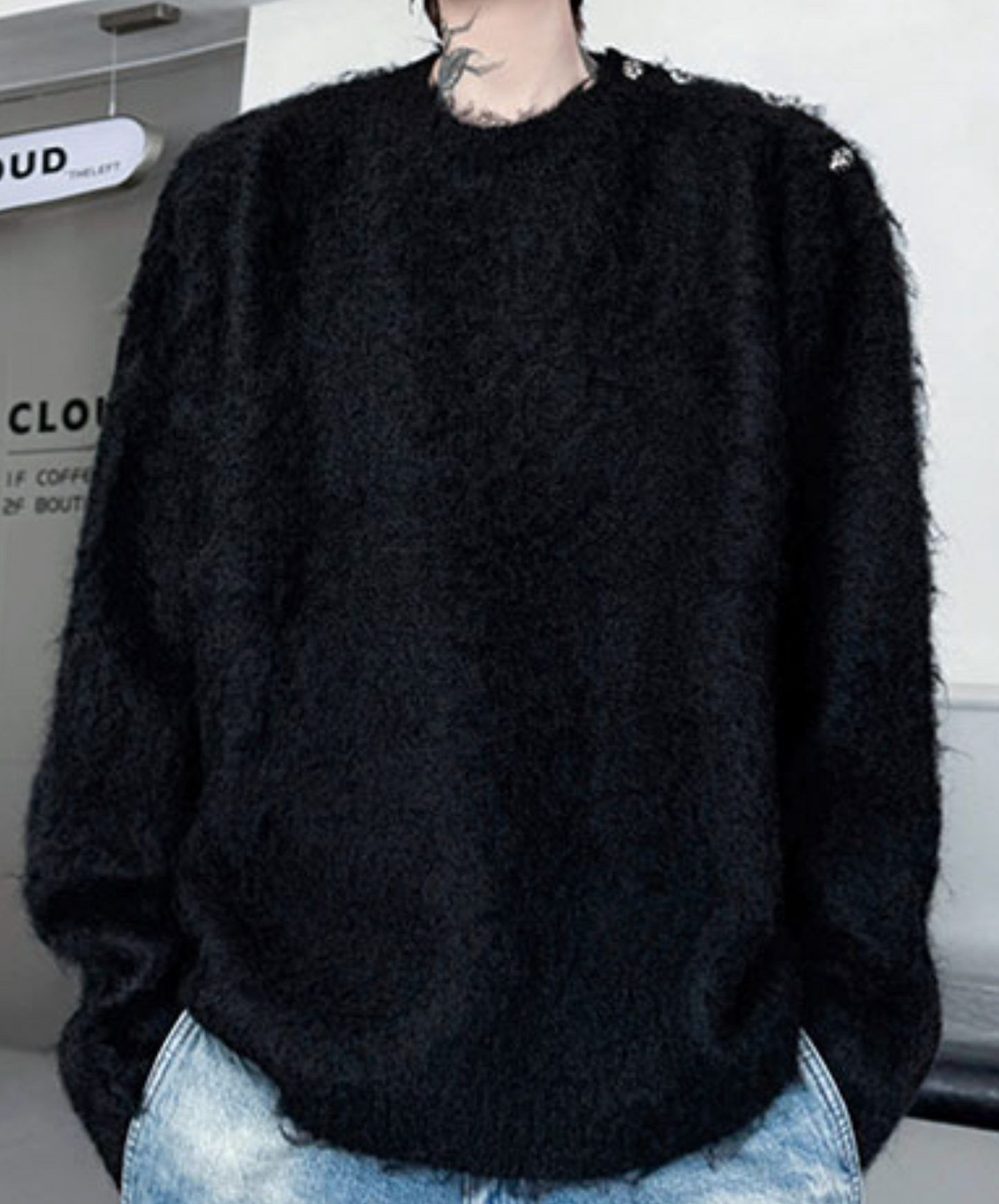 brushed knit pullover sweater EN2458