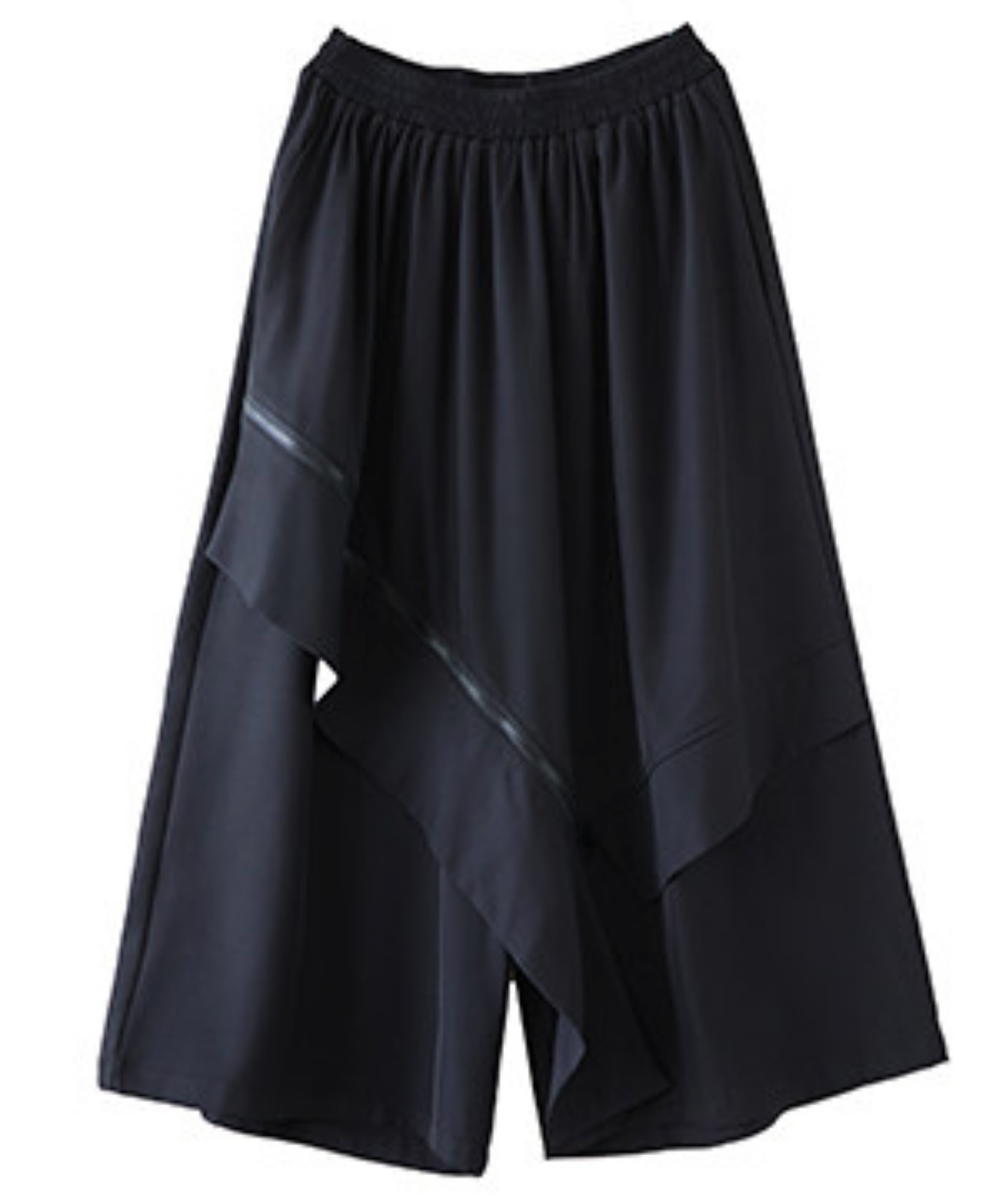 dark Irregular patchwork hem pants EN2701