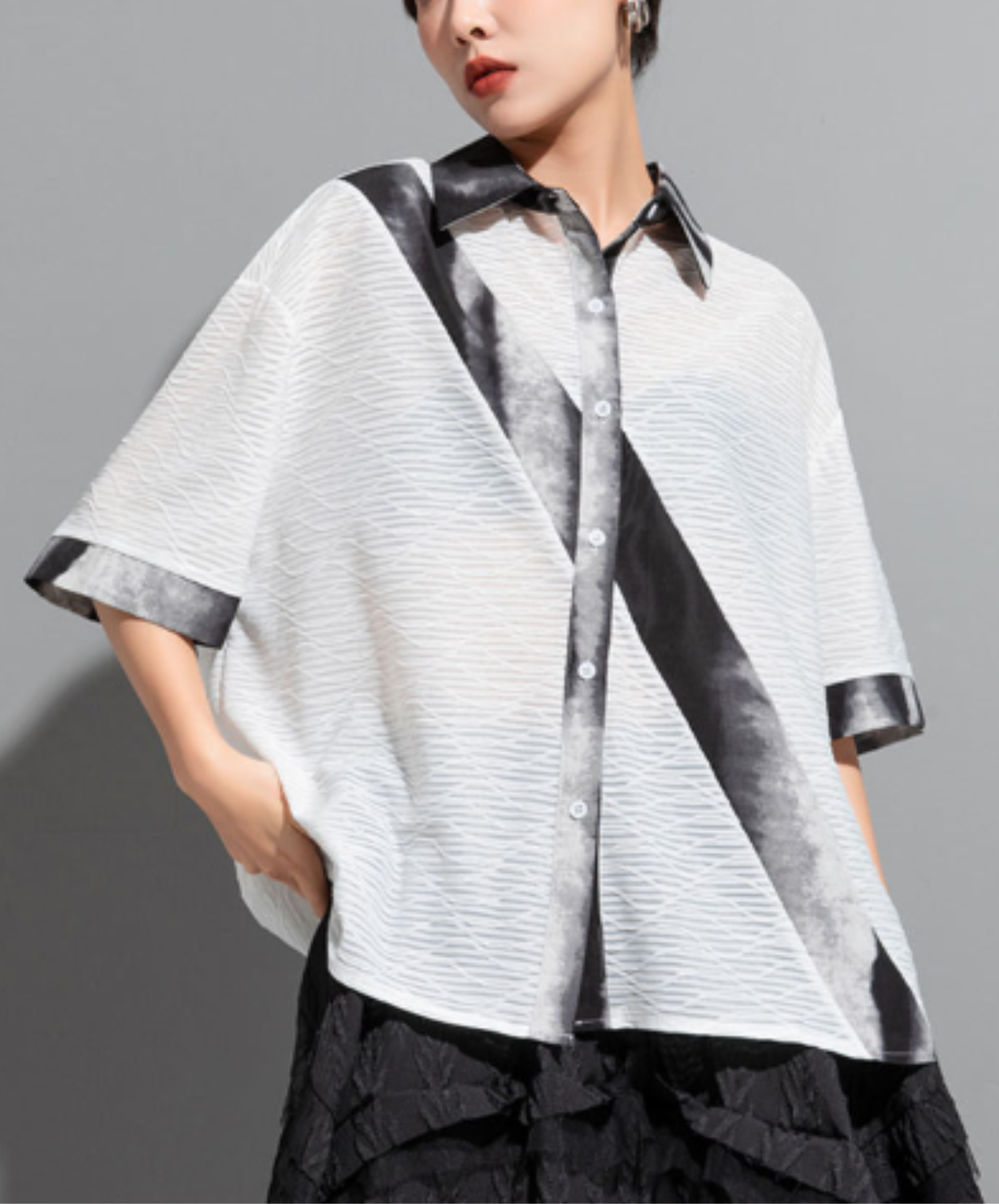 lightweight patchwork shirt EN2941