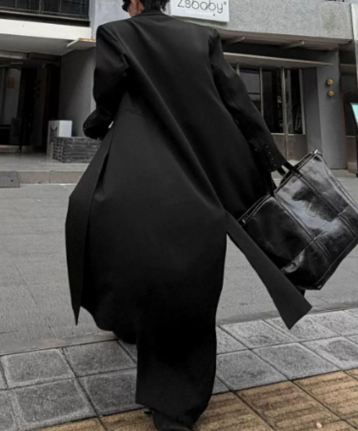 sharp peaked lapel coat EN3235