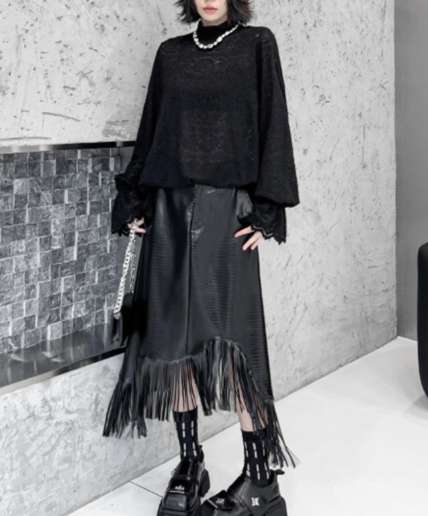 french retro style with lace sleeves t-shirt EN3130