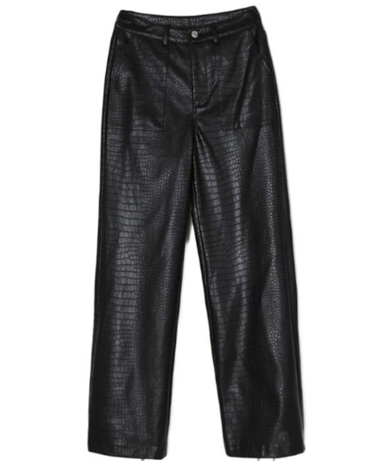crocodile pattern leather pants EN1165