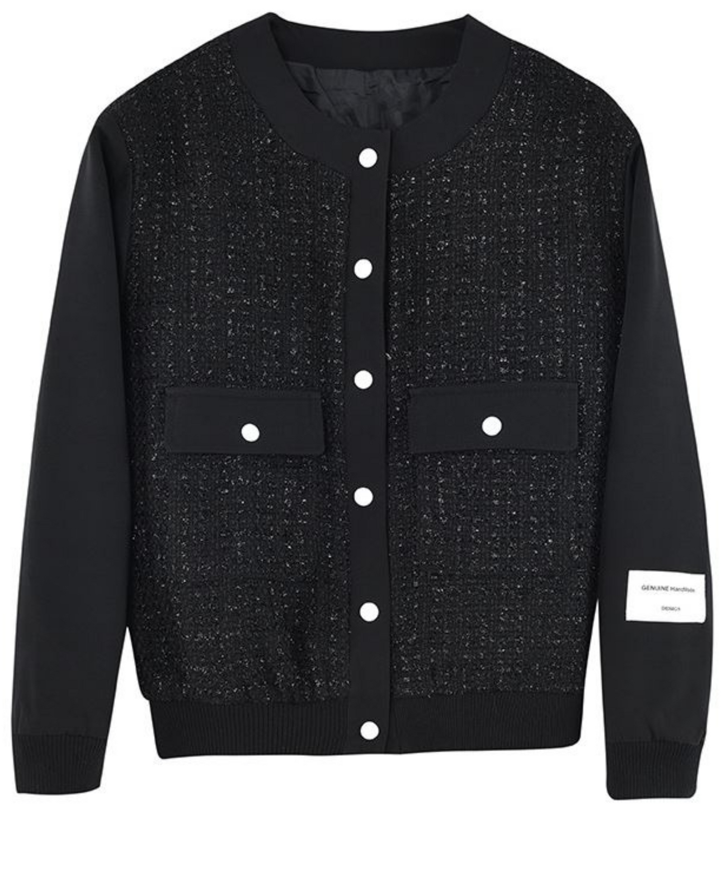 collarless tweed jacket EN1368