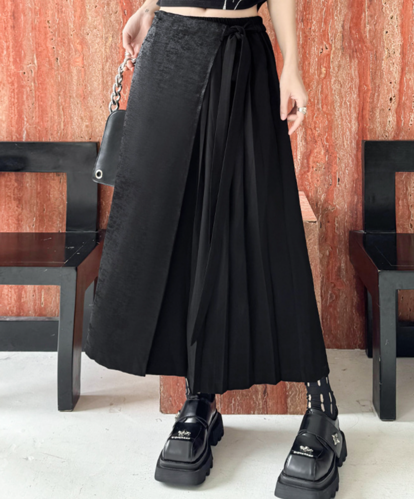 pleated long hakama pants EN1708