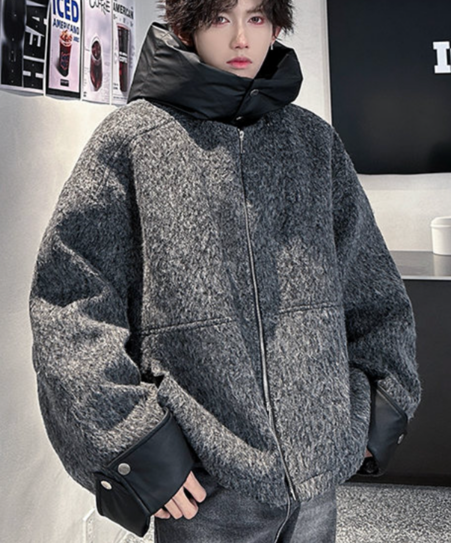 detachable hood jacket EN2554