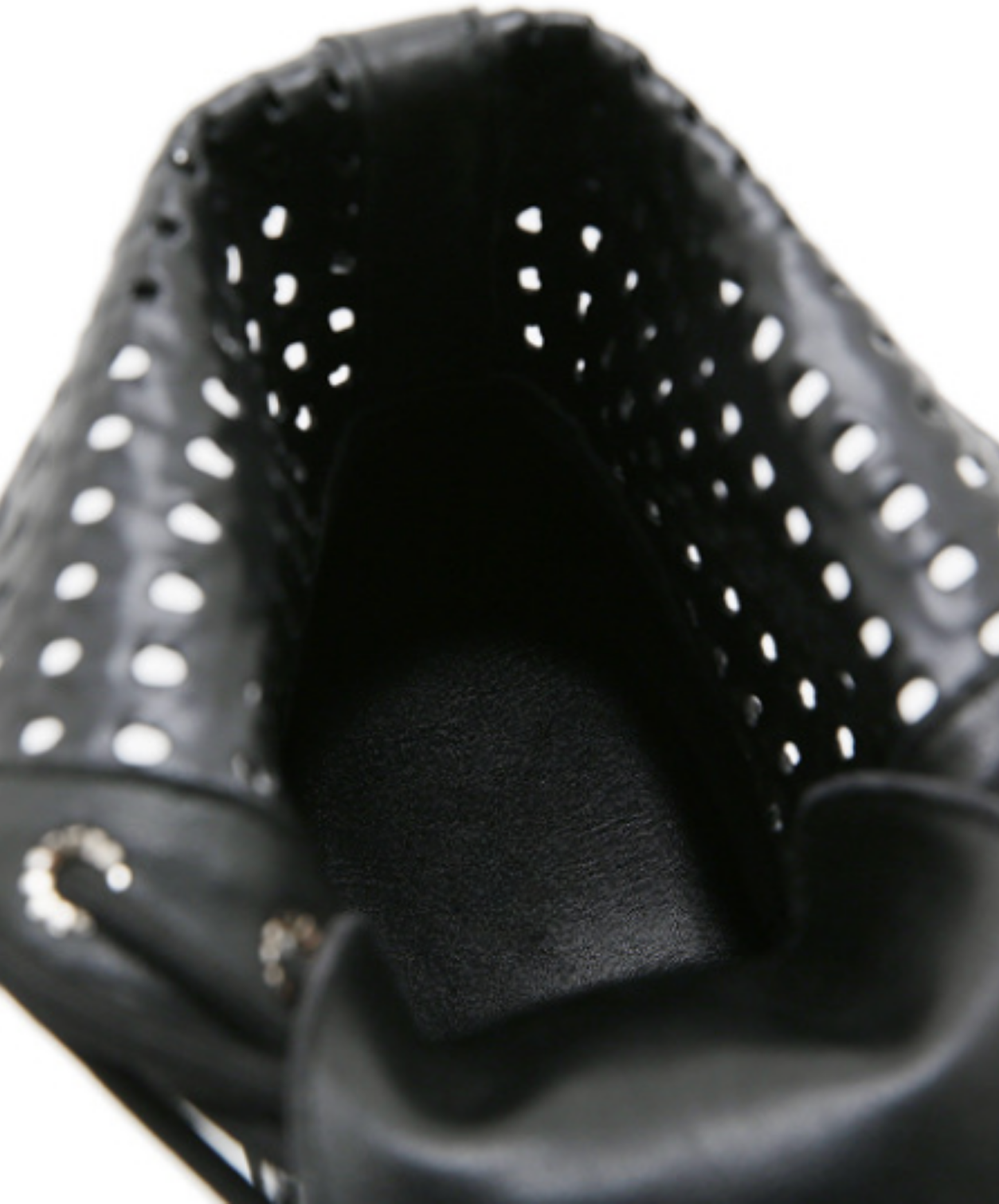 dark patchwork mesh boots EN2805