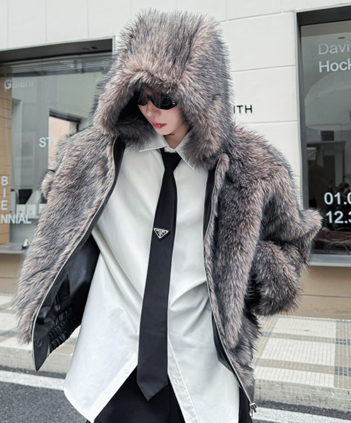 reversible faux fur jacket EN2603