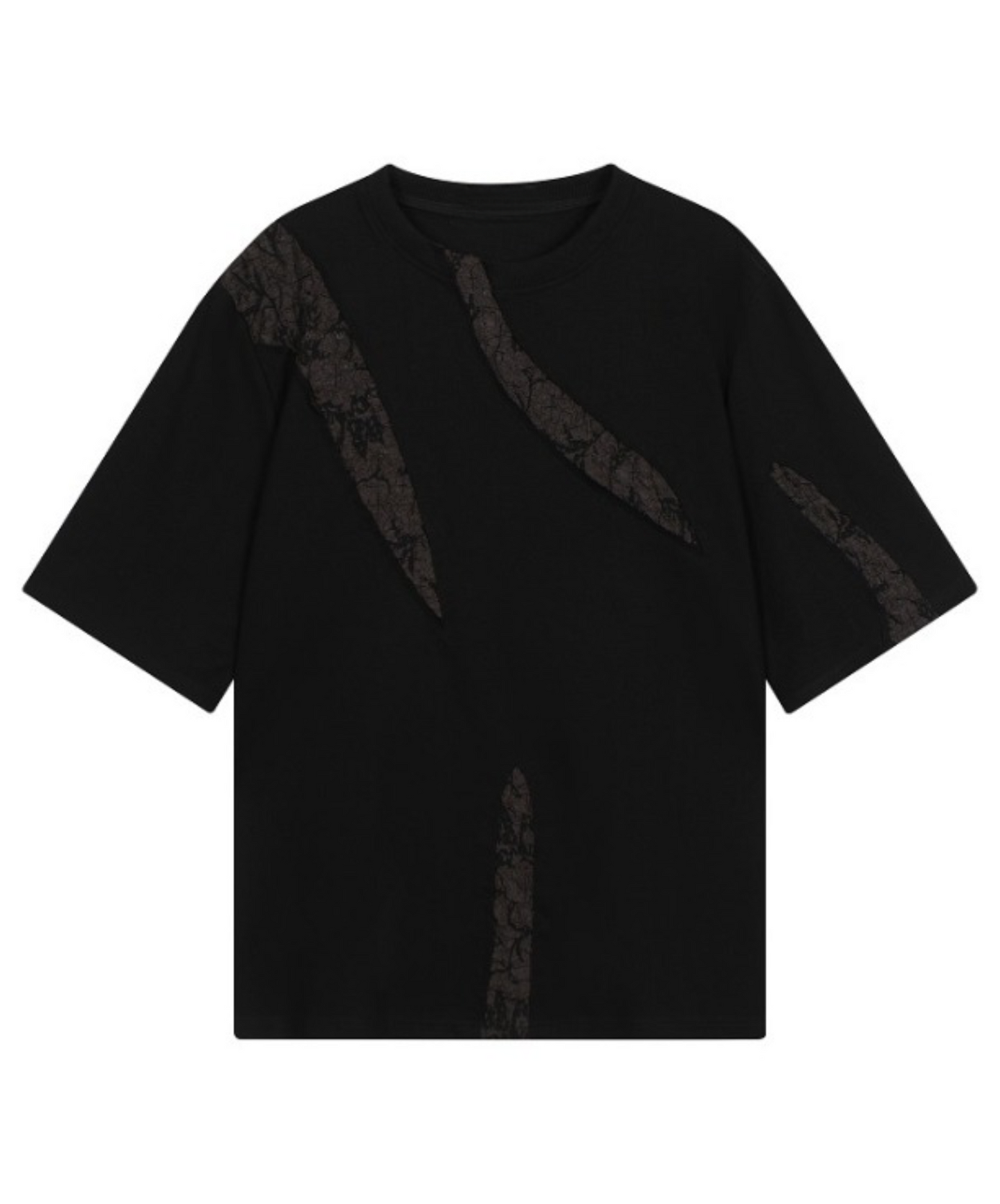 dark texture half length sleeves t-shirt EN1049