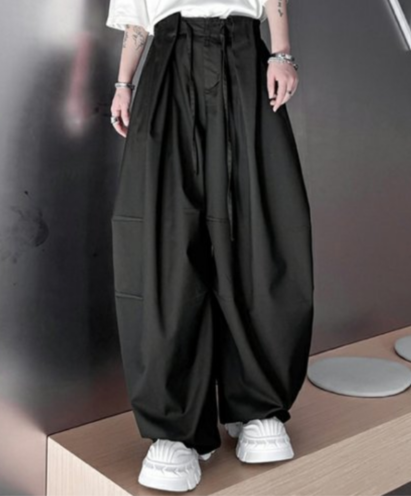 casual drape parachute wide pants EN2092