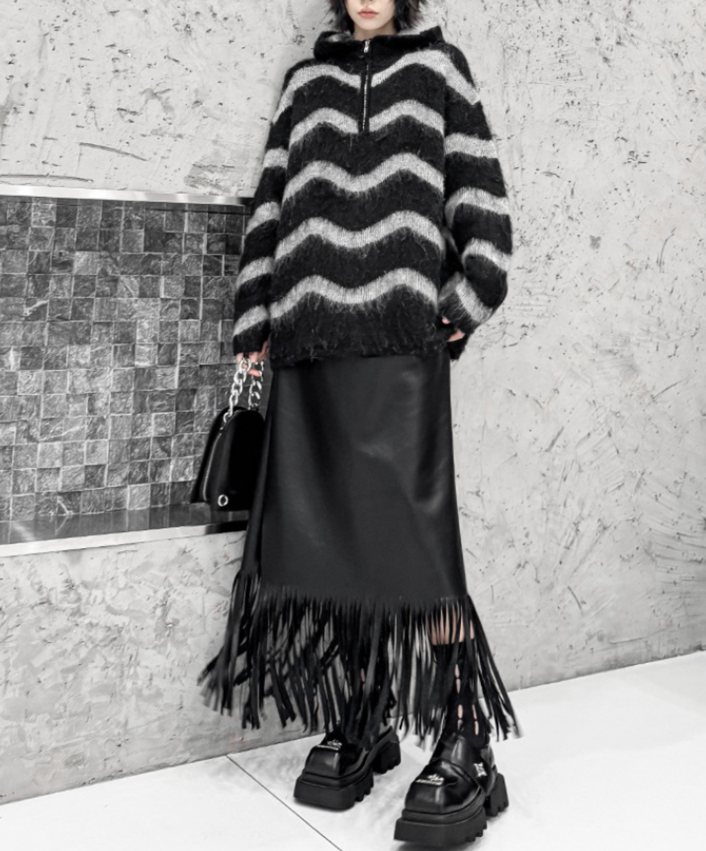 wave stripes sweater EN2468