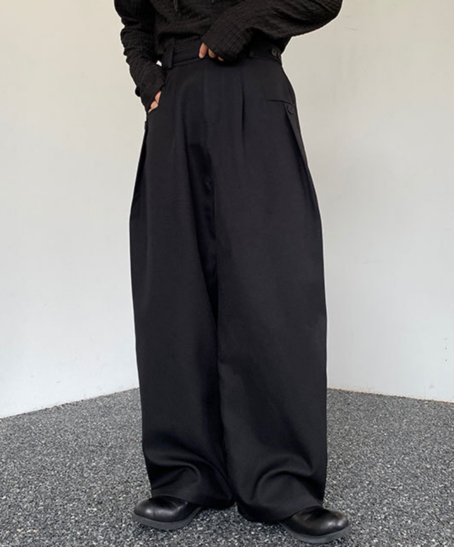casual straight thick wide pants EN1433