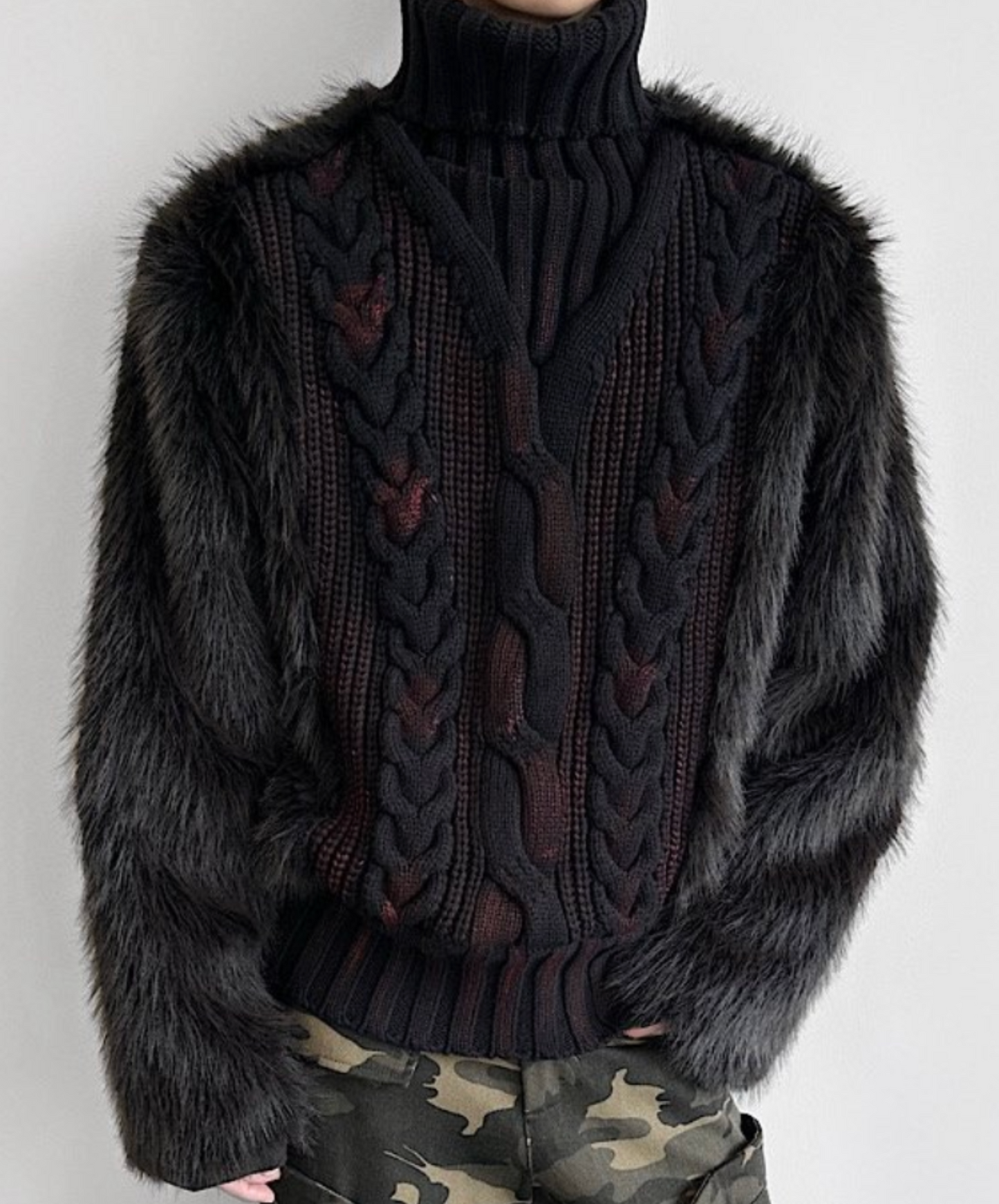 twisted turtleneck sweater EN2604