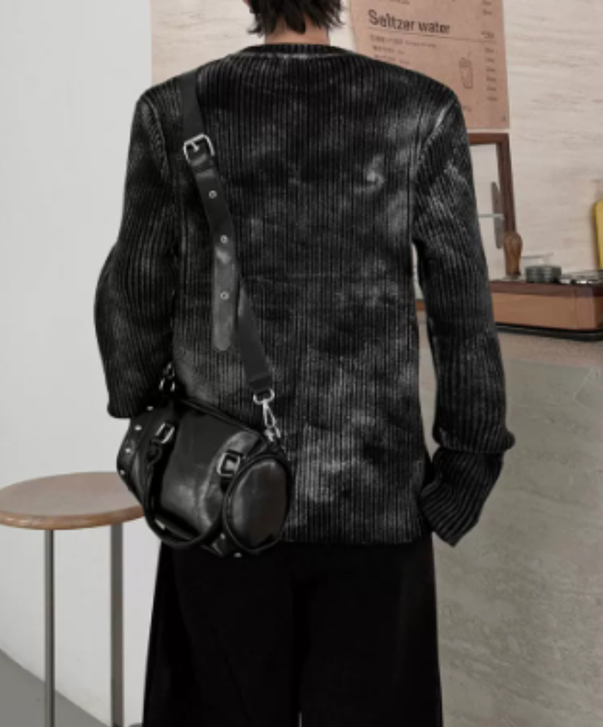 front-motif zip design sweater EN3242