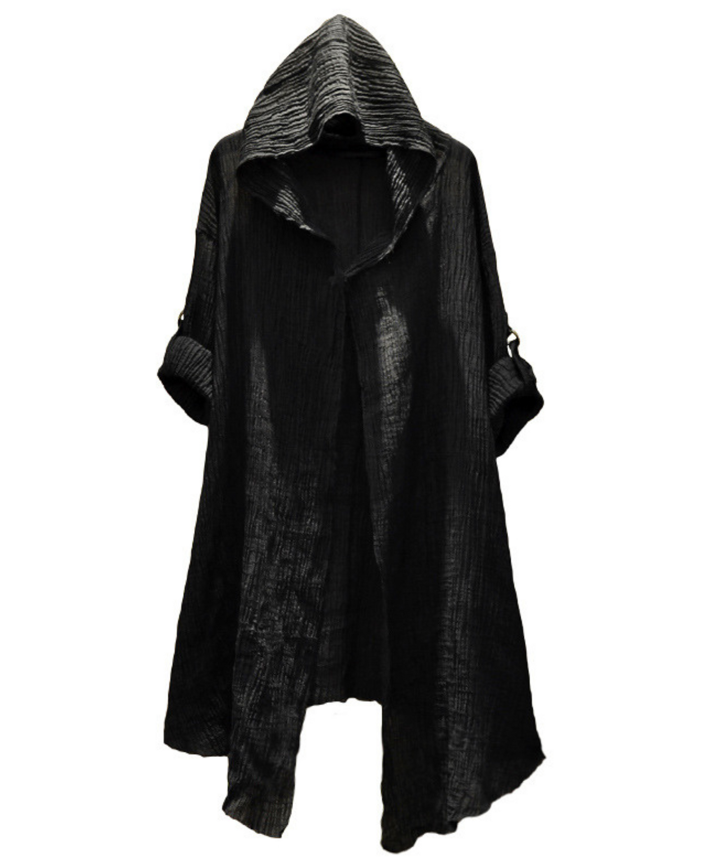 dark long sheer hoodie EN1158