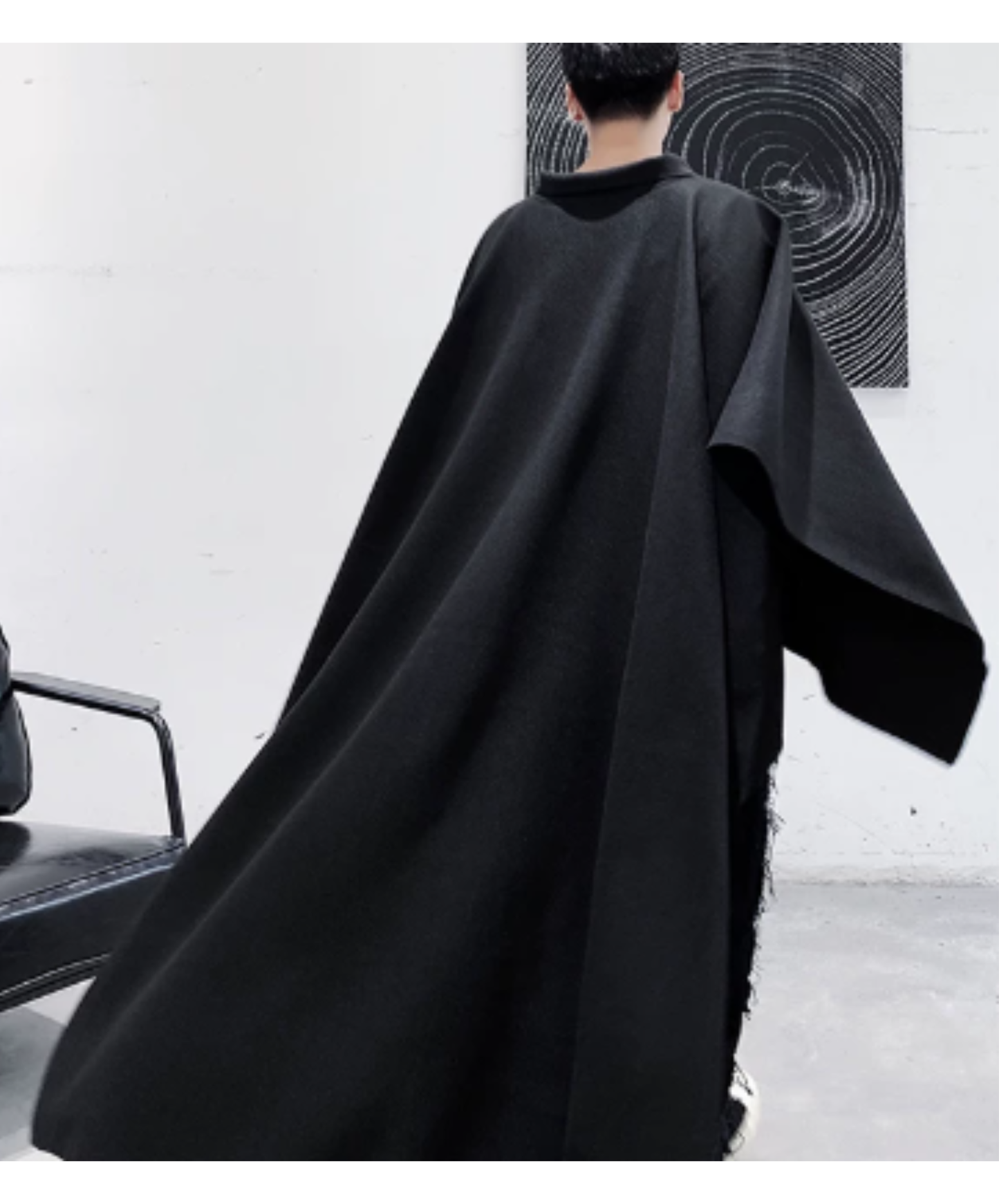 dark long bat cape shirt EN3021