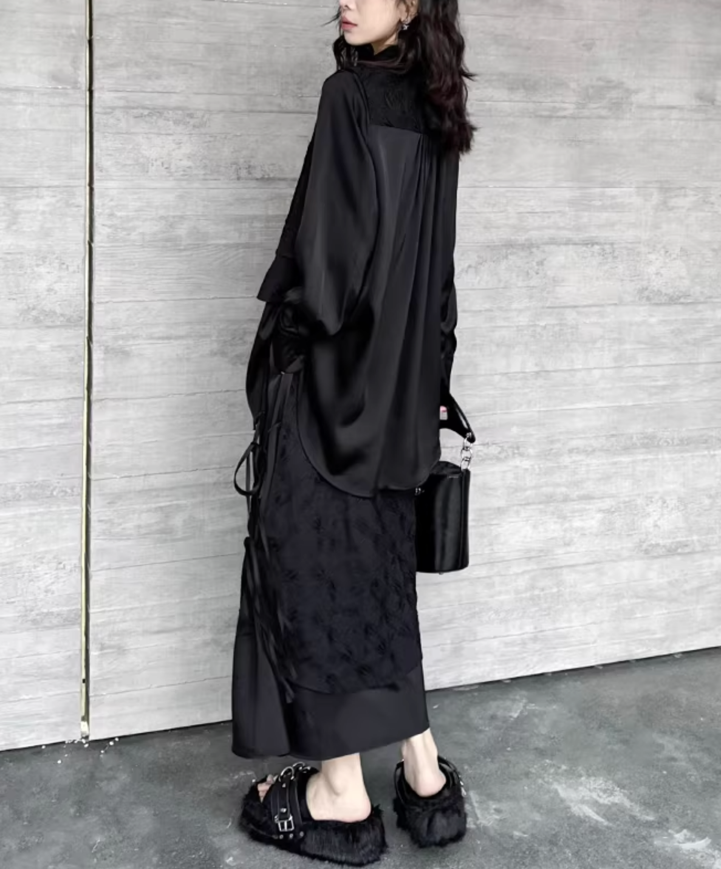 dark fake two-piece irregular style skirt EN2807