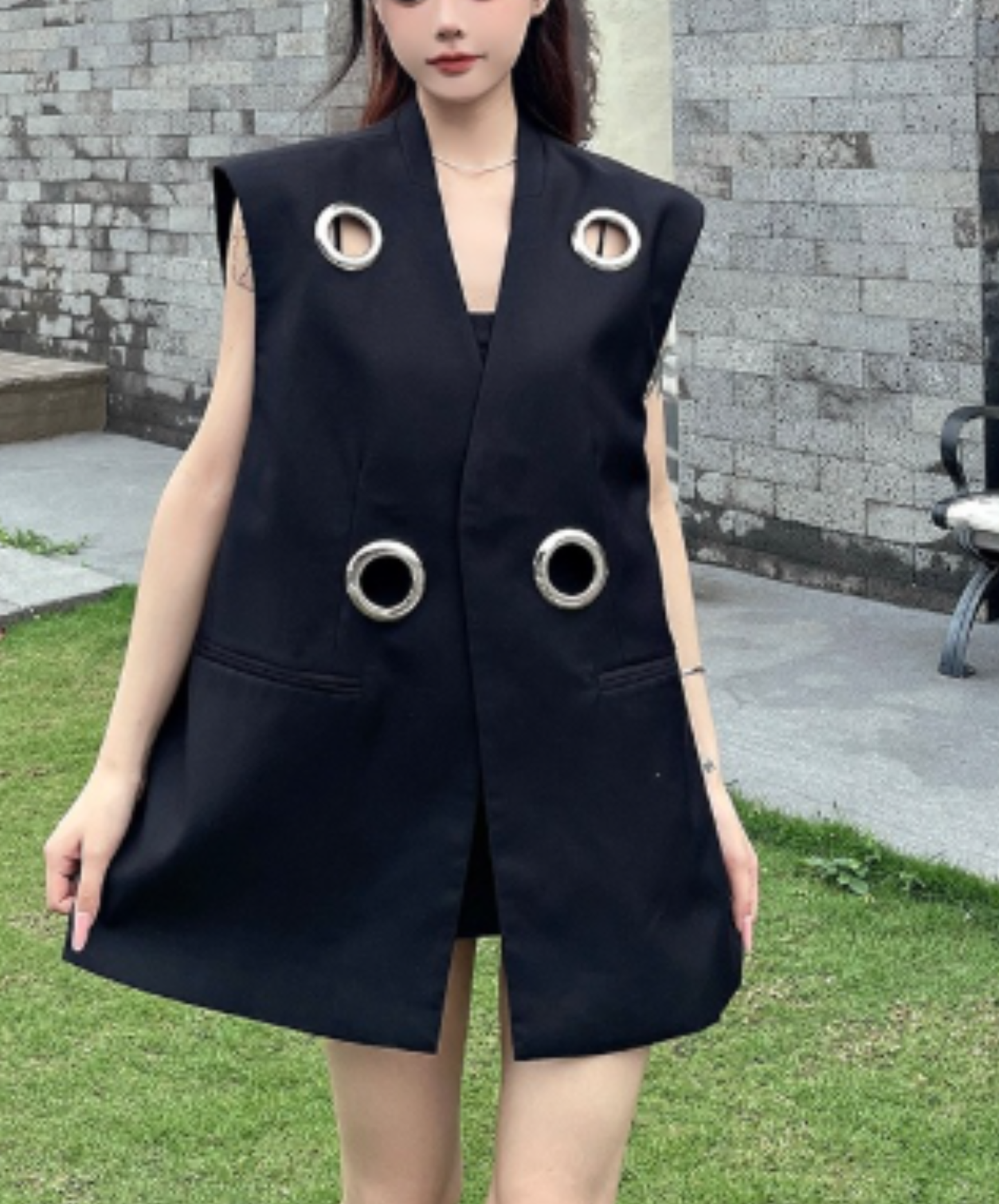 metal ring hole vest  EN3079