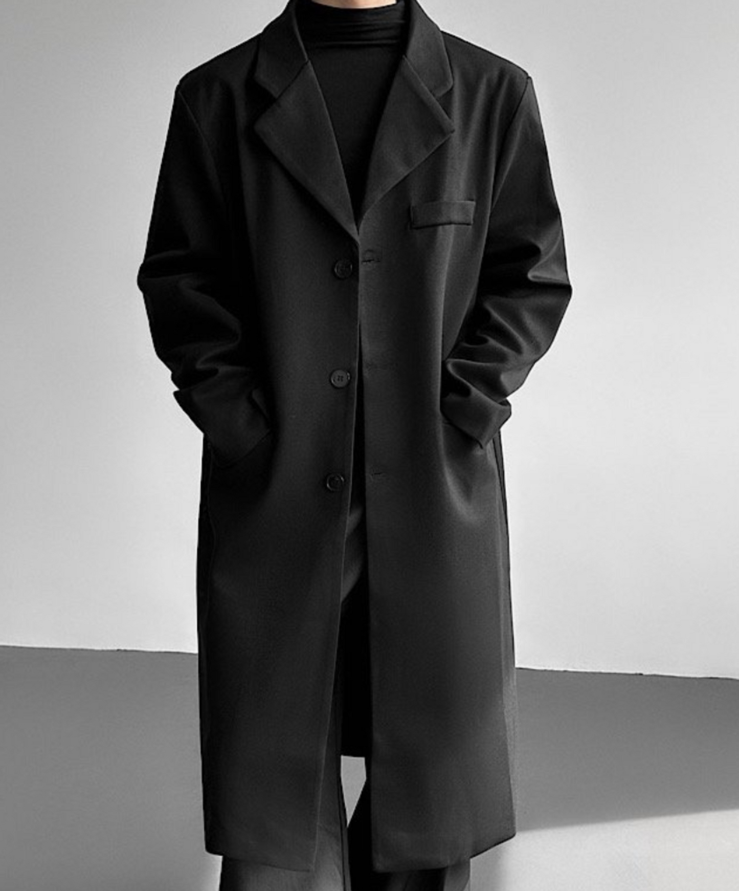 smart above-the-knee silhouette coat EN2560