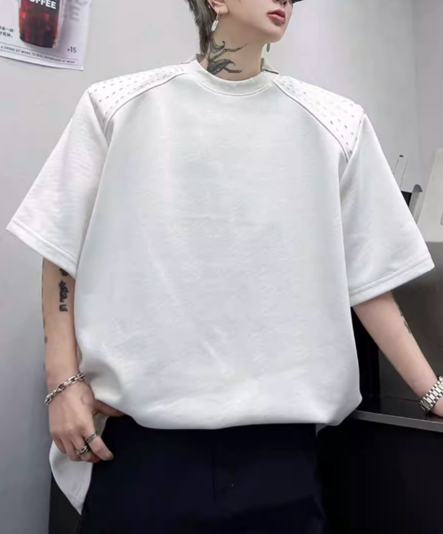 zippered sleeves t-shirt EN2825